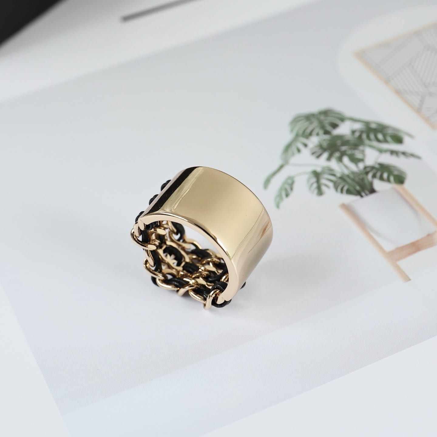 Leather Chain Ring 4