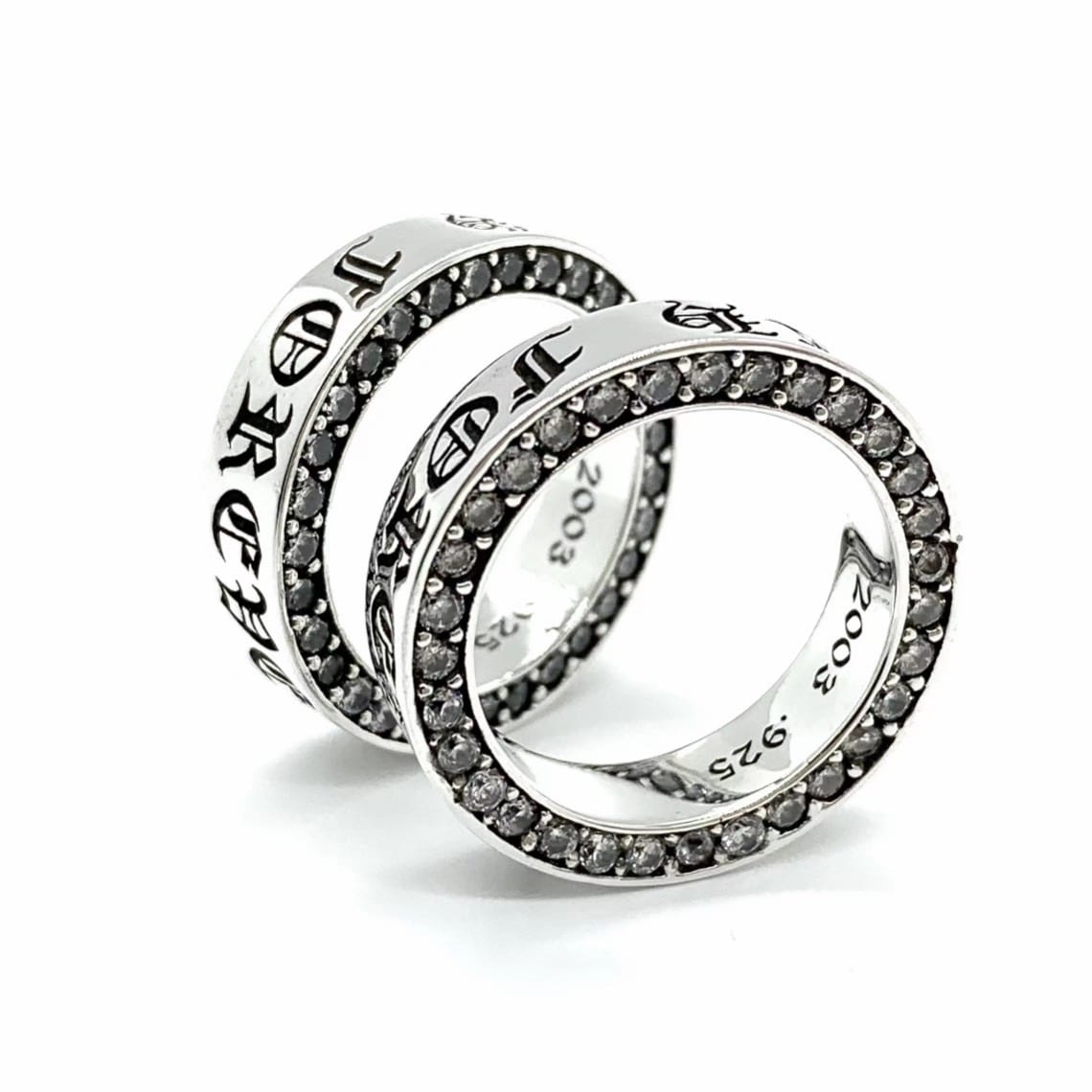 Heart Ring Cross with Diamonds 2