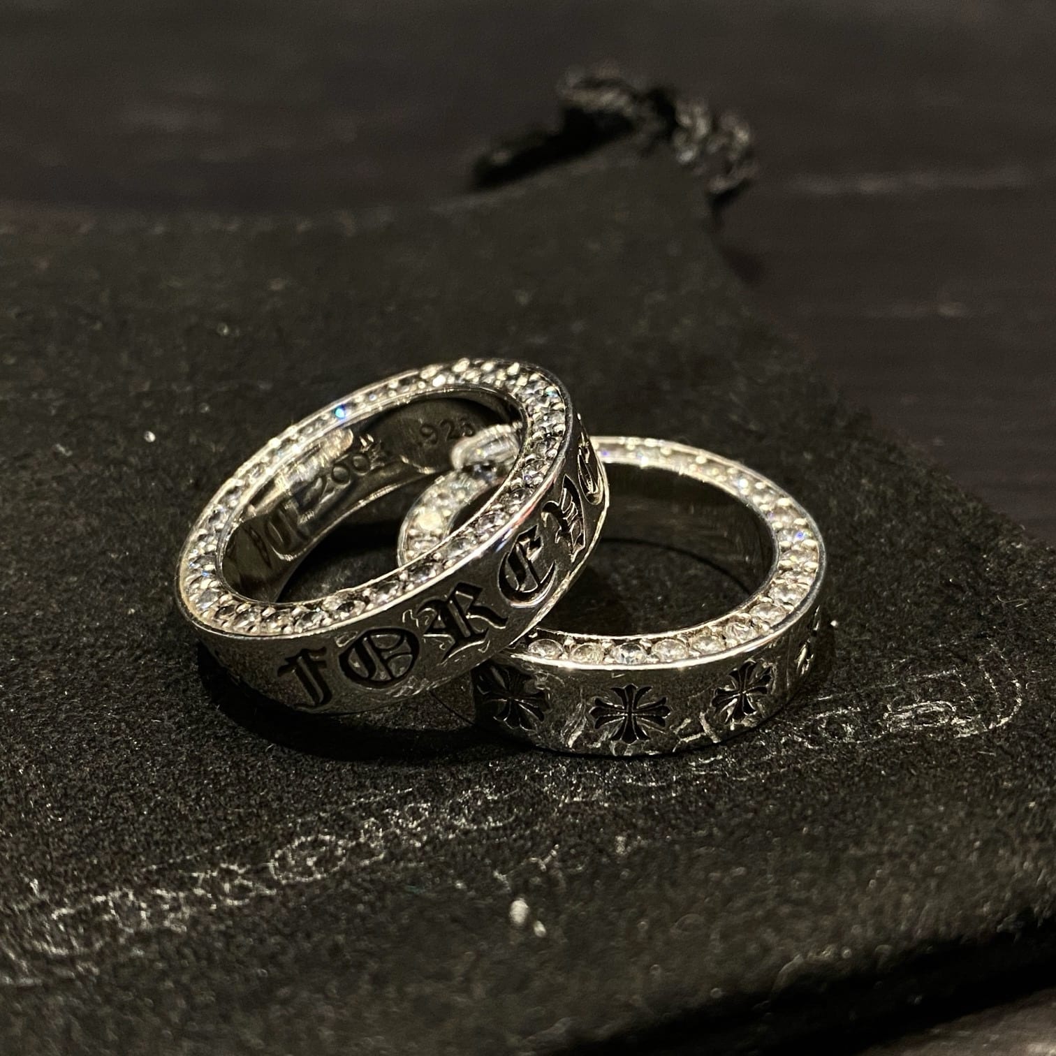 Heart Ring Cross with Diamonds 6