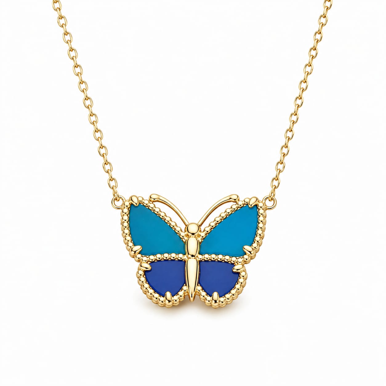 *Lucky Spring Butterfly Blue necklace