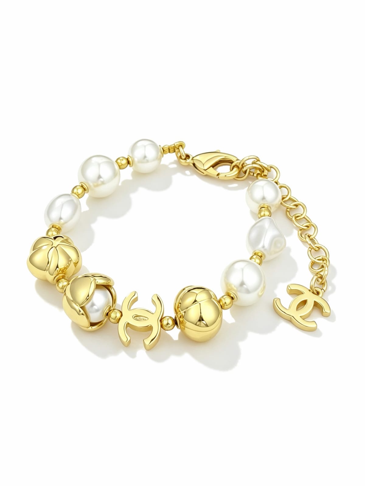 CC Faux Pearl Gold Bracelet 2026