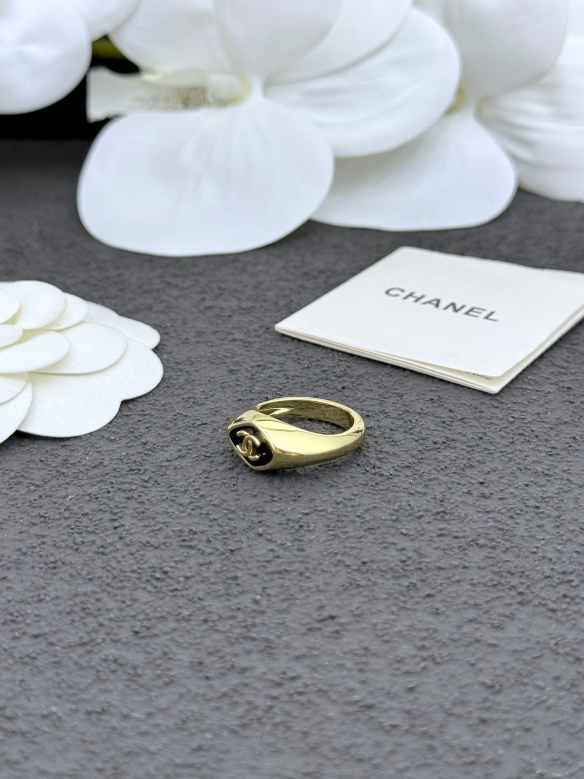 2023 Black enamel signet ring 2