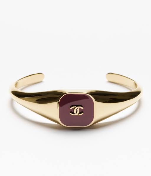 Cuff - Metal & Resin, Golden & Black / Gold & Red