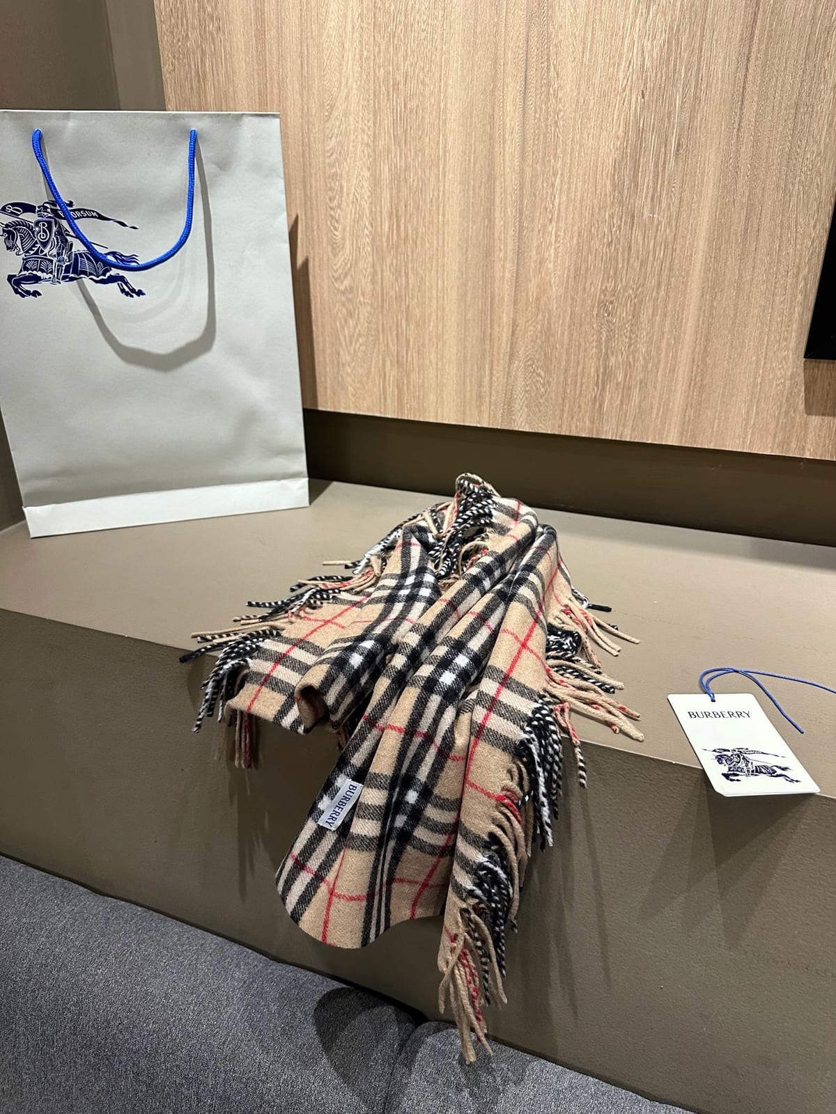 NOVA CHECK FRINGE SCARF 4