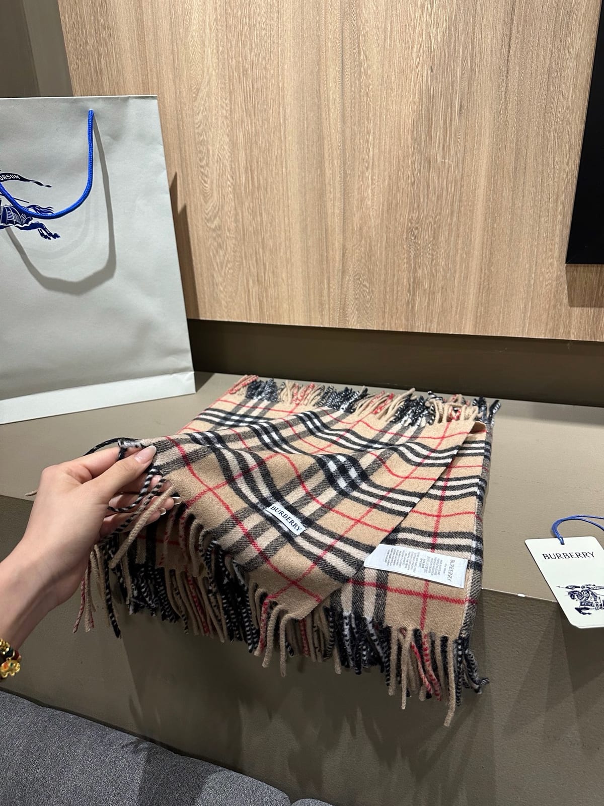 NOVA CHECK FRINGE SCARF 5