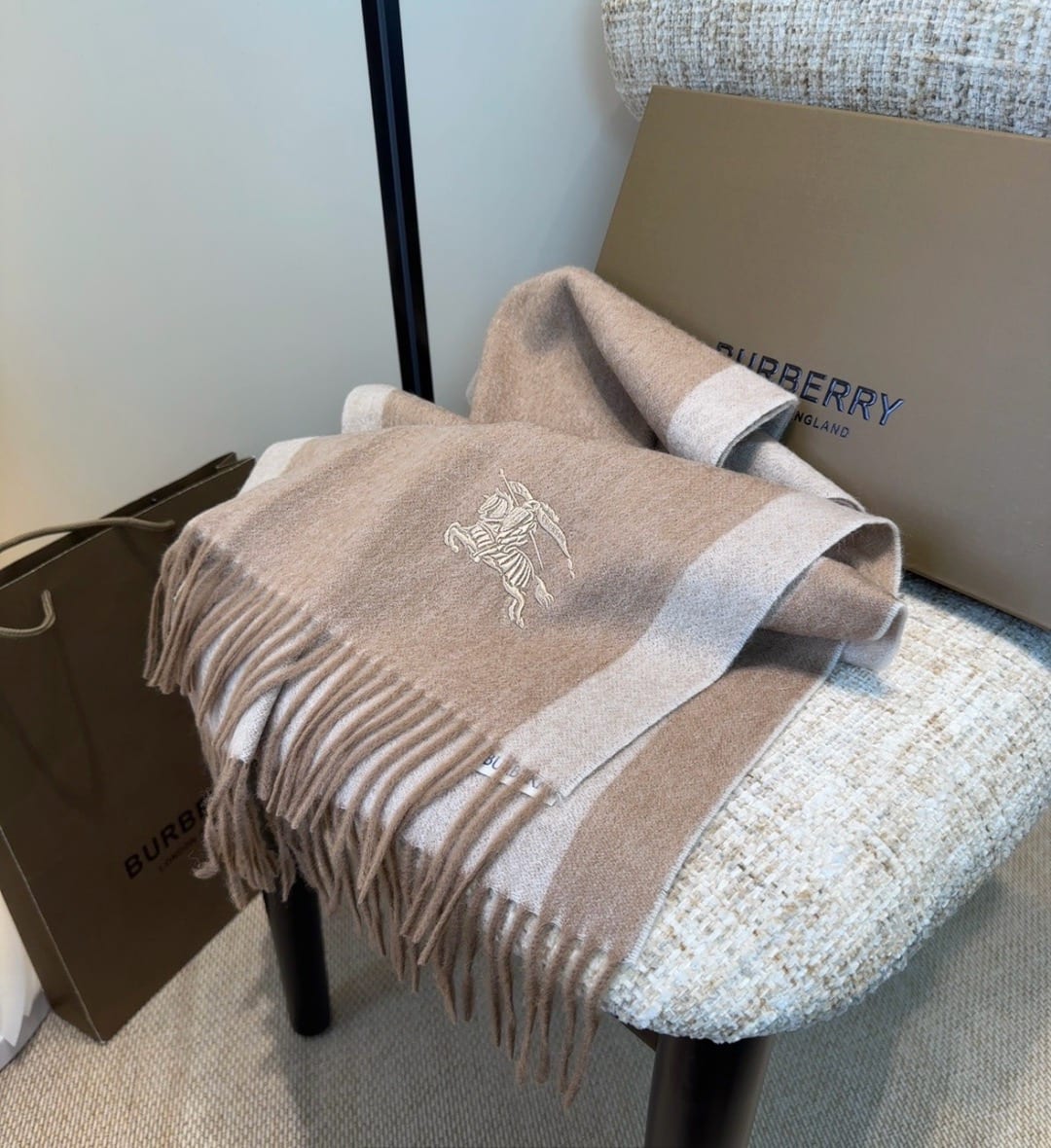 Burberry Reversible Knight Stamp Scarf 2