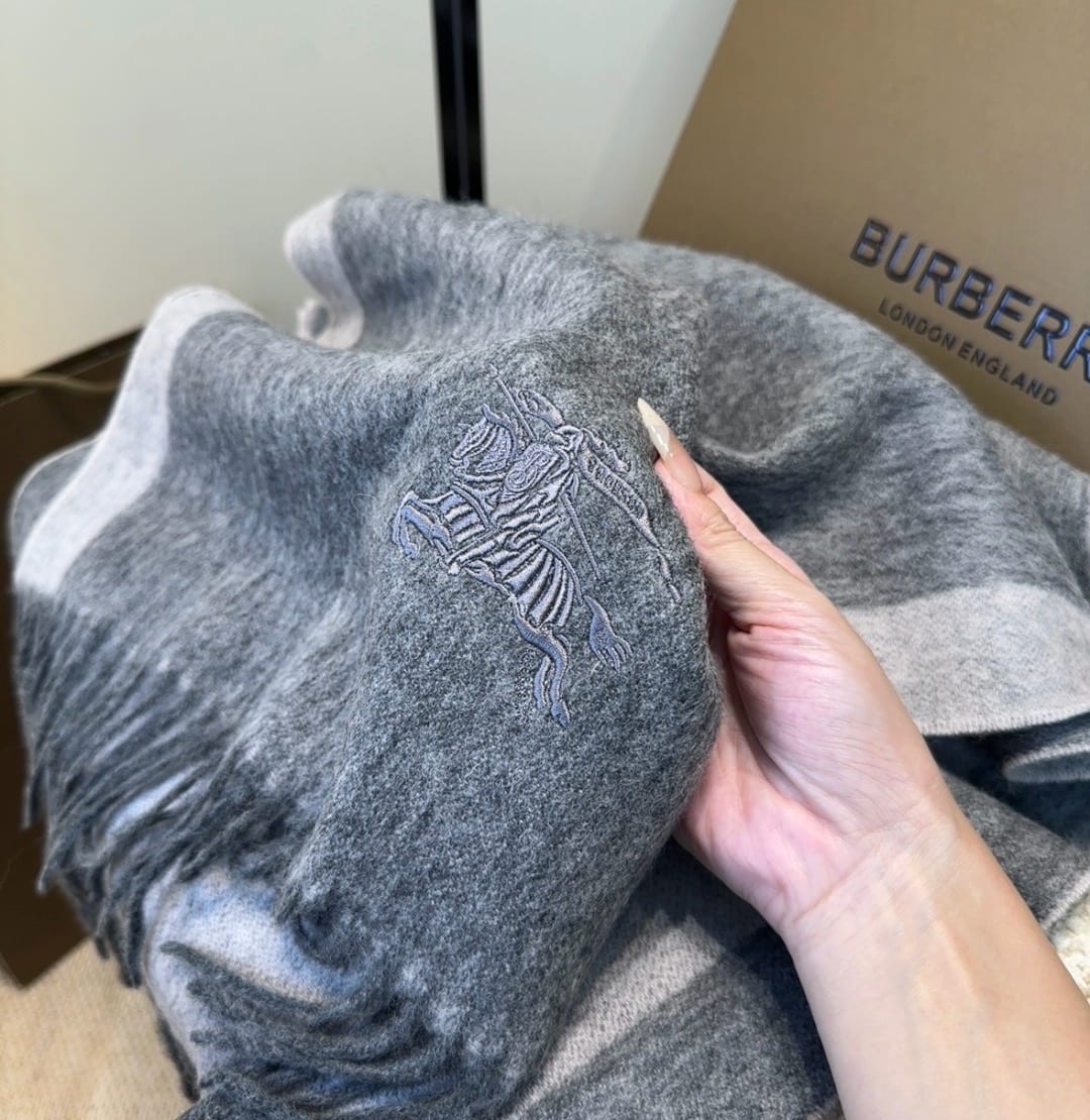 Burberry Reversible Knight Stamp Scarf 8