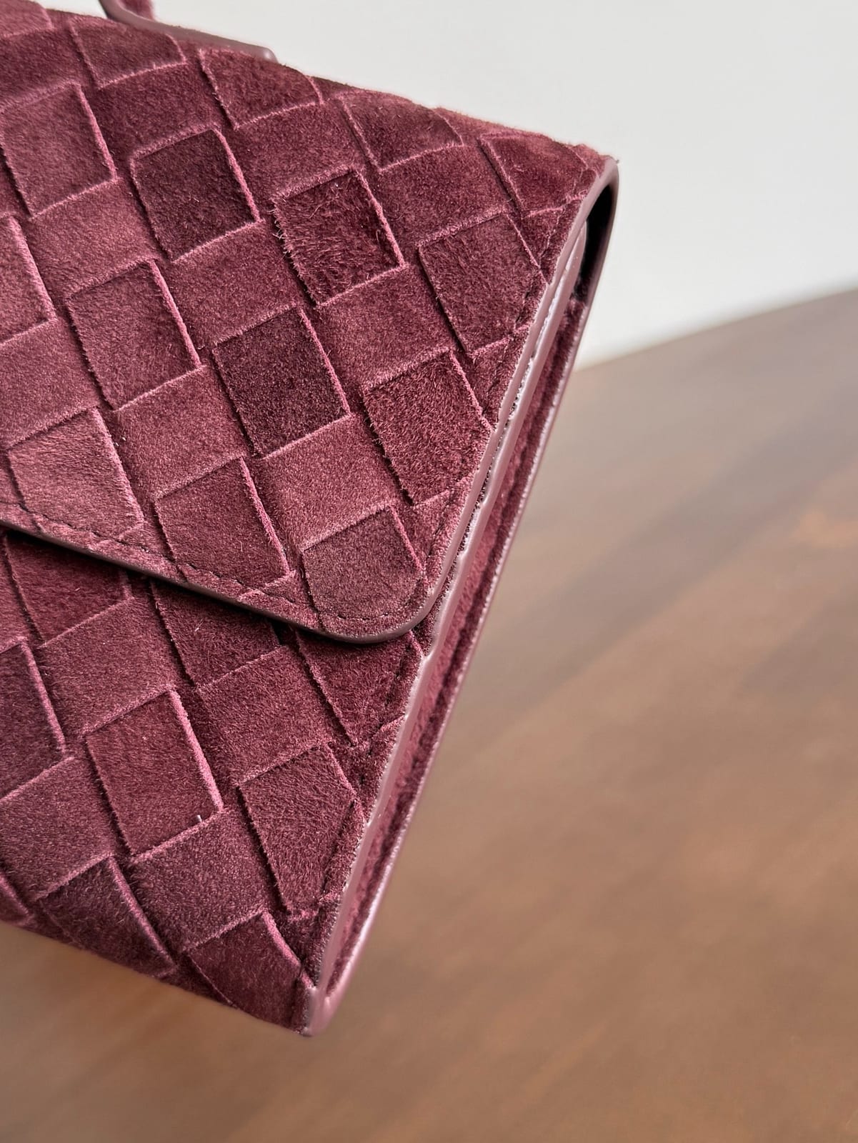 Bottega Veneta Long Andiamo Intrecciato Suede Clutch 4