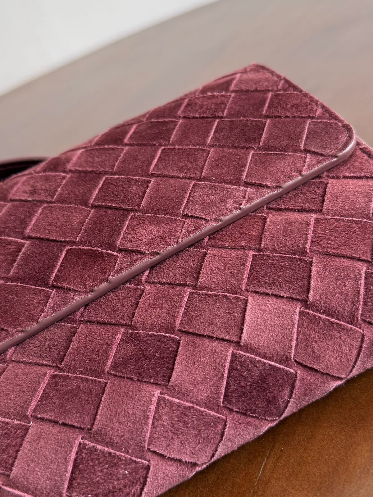 Bottega Veneta Long Andiamo Intrecciato Suede Clutch 5