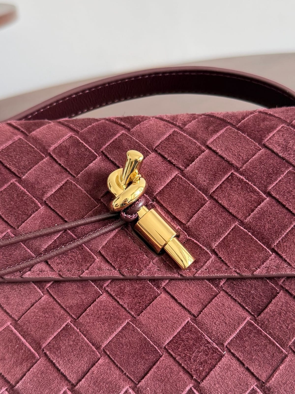 Bottega Veneta Long Andiamo Intrecciato Suede Clutch 6