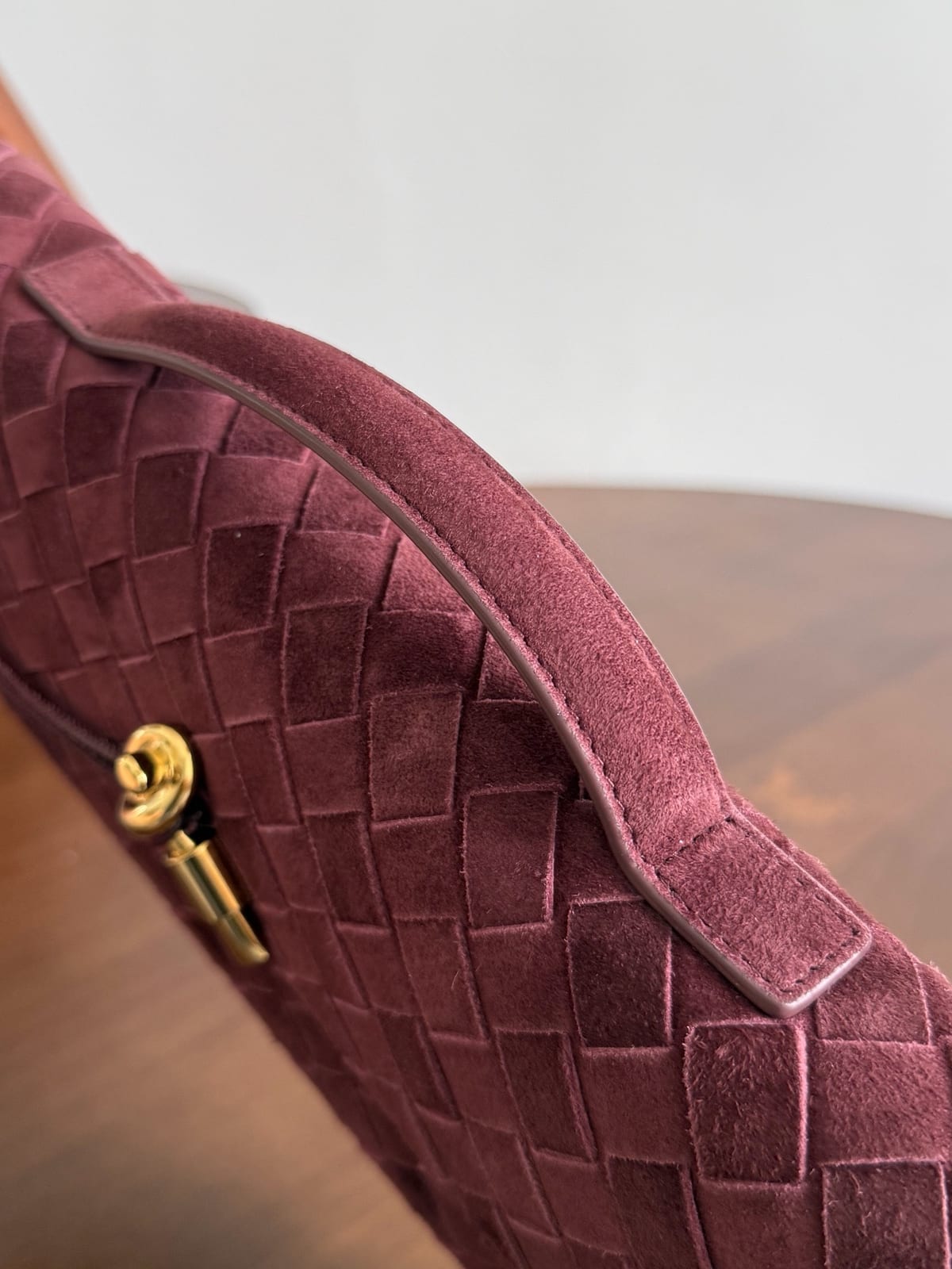 Bottega Veneta Long Andiamo Intrecciato Suede Clutch 7
