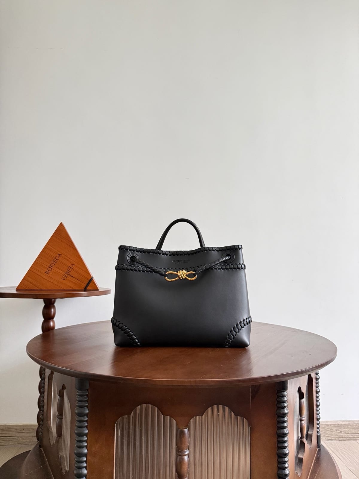 Bottega Veneta Whipstitch Leather Andiamo Bag