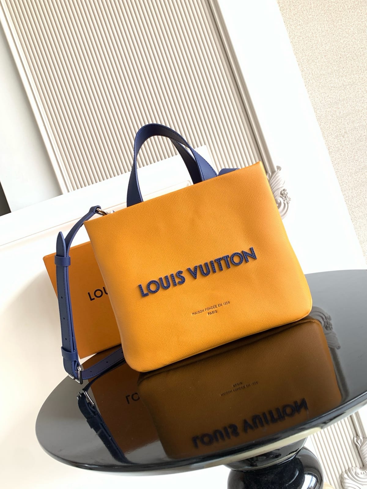 Louis Vuitton Mini Shopper Tote in Safran Leather