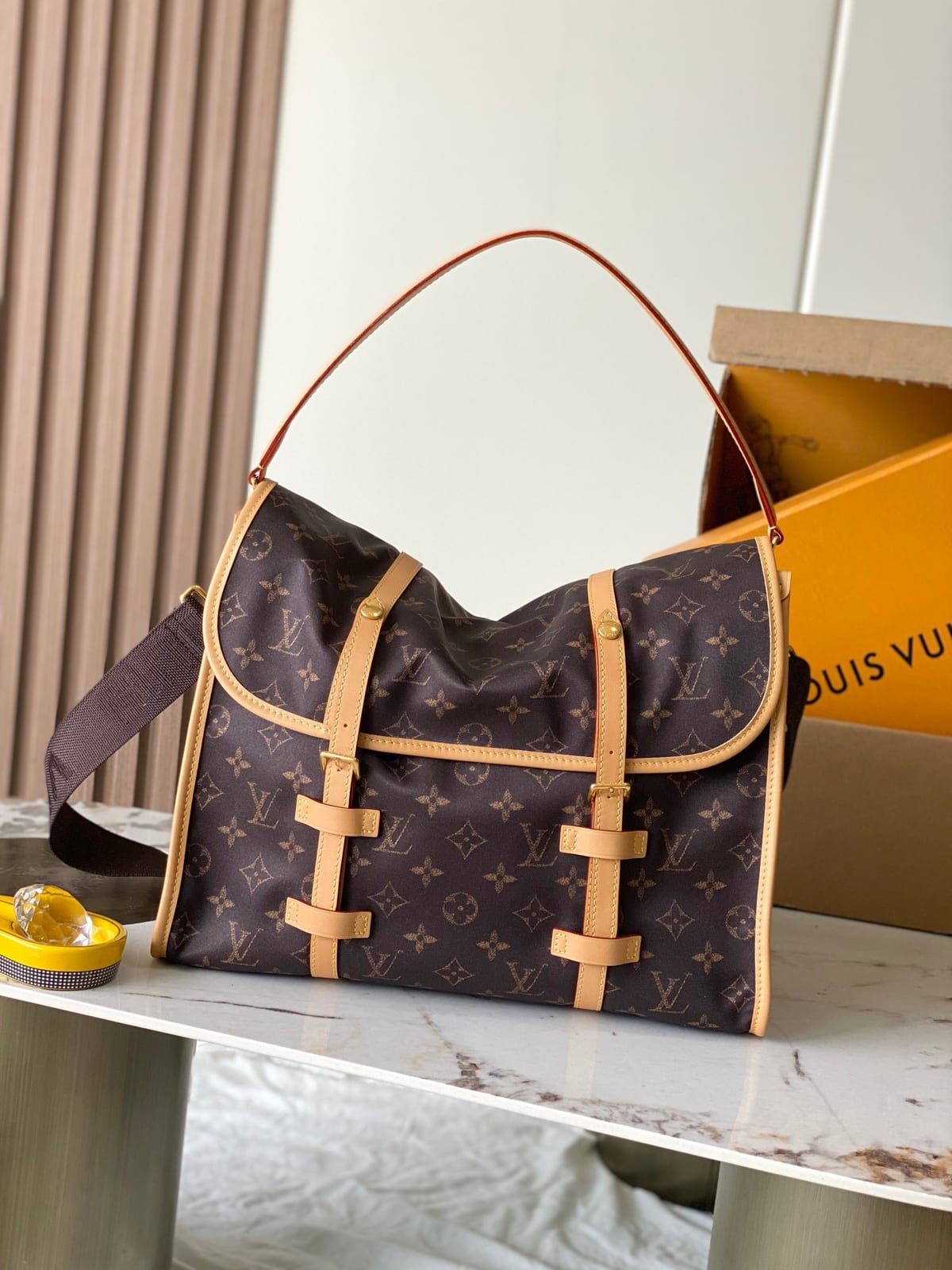 Louis Vuitton Jet Lag Bag MM in Monogram Silk Tech
