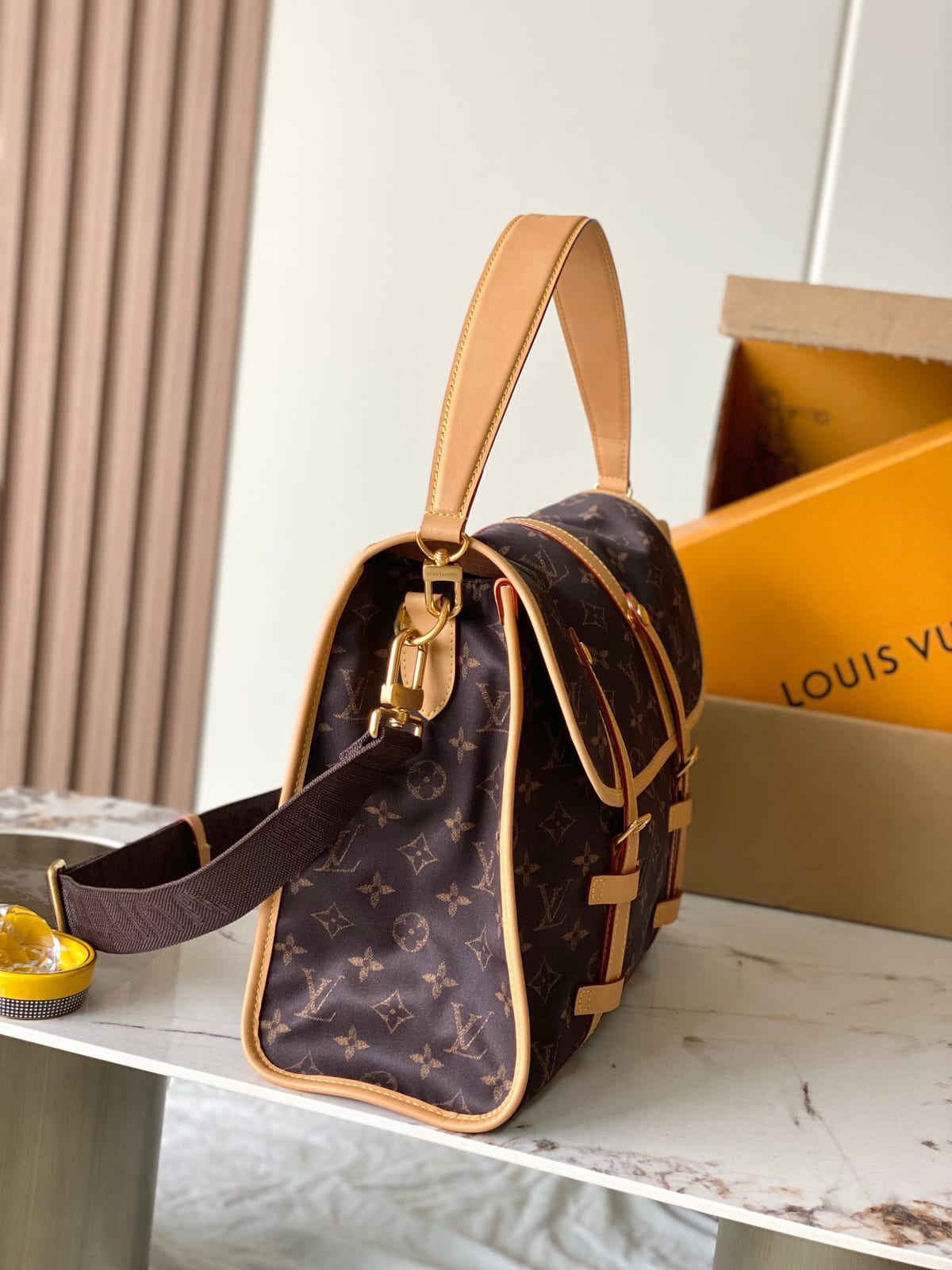 Louis Vuitton Jet Lag Bag MM in Monogram Silk Tech 2