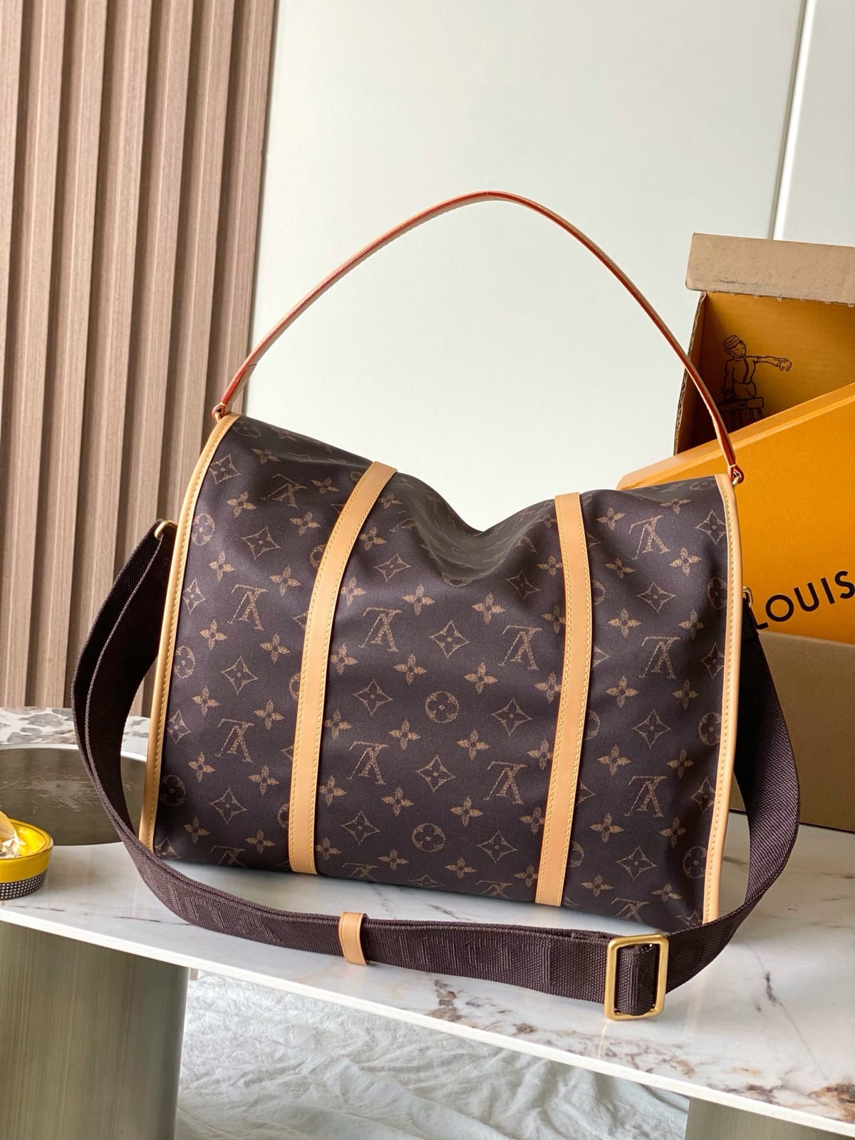 Louis Vuitton Jet Lag Bag MM in Monogram Silk Tech 3