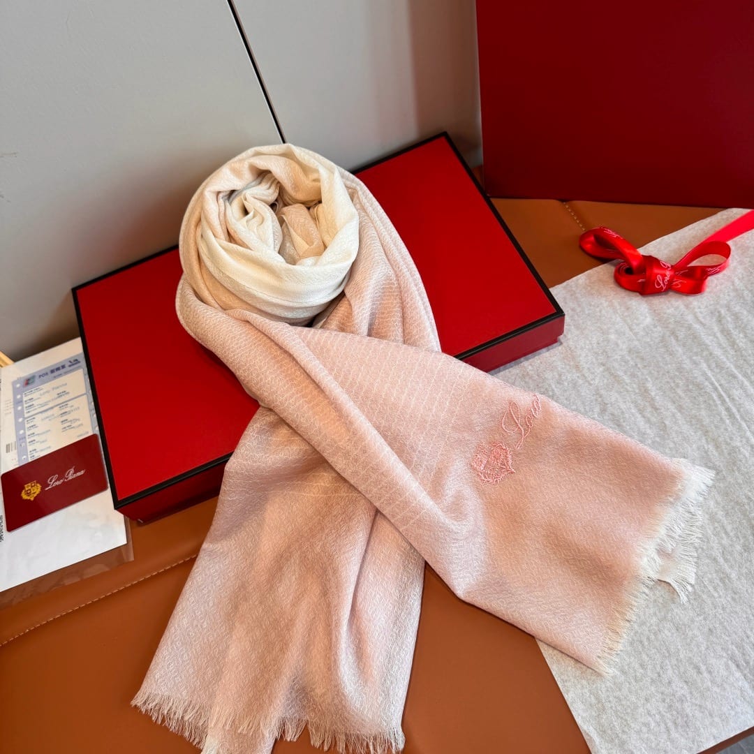 Loro Piana Love Jacquard Cashmere Shawl / Scarf  8