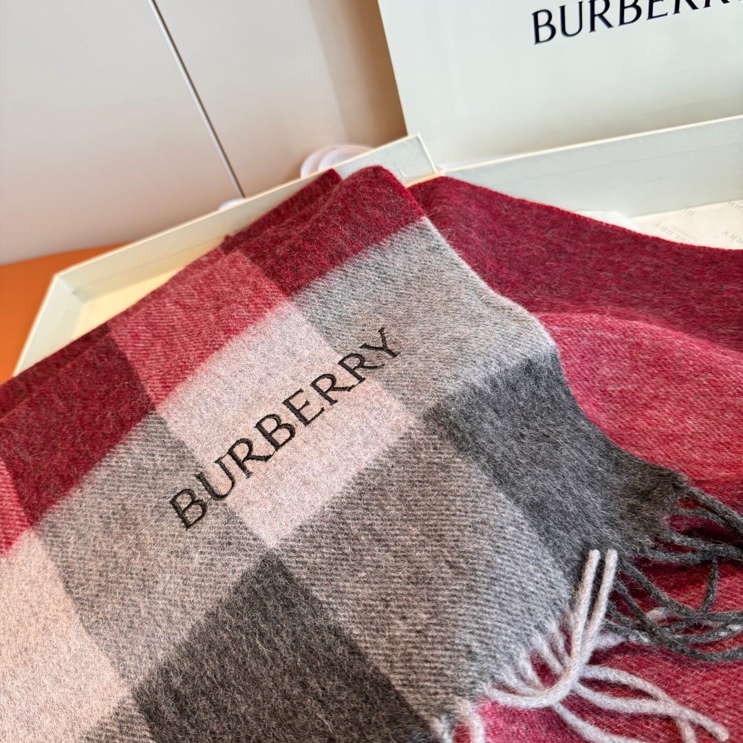 Burberry Ombré Check Cashmere Scarf 6