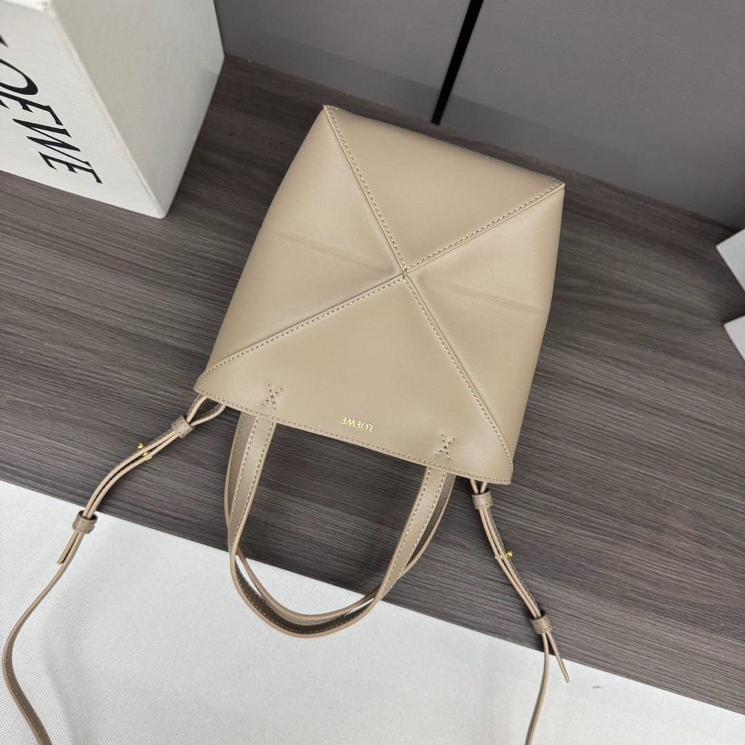  Loewe Mini Puzzle Fold Tote in Shiny Calfskin 6