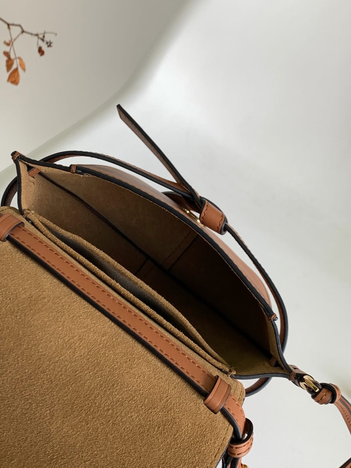  Loewe Small Gate Dual Bag in Soft Calfskin and Jacquard 4