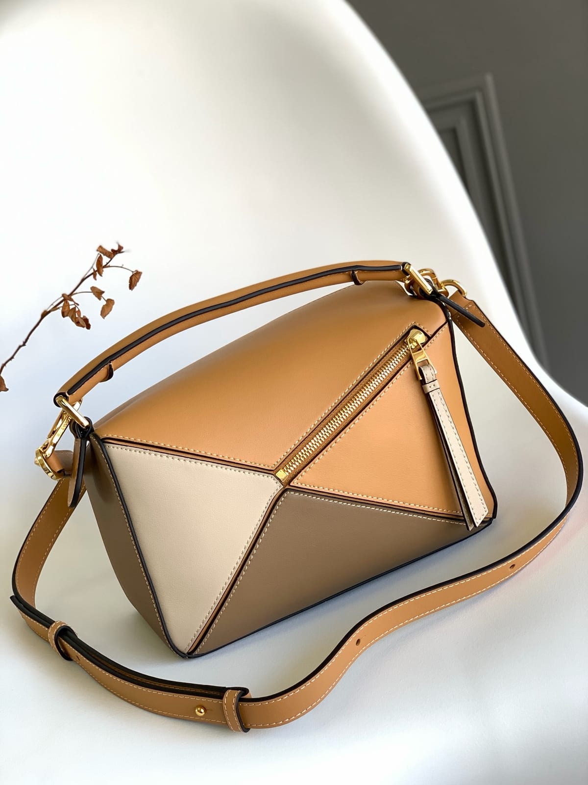  Loewe Small Puzzle Edge Bag in Classic Calfskin Tri-color 10