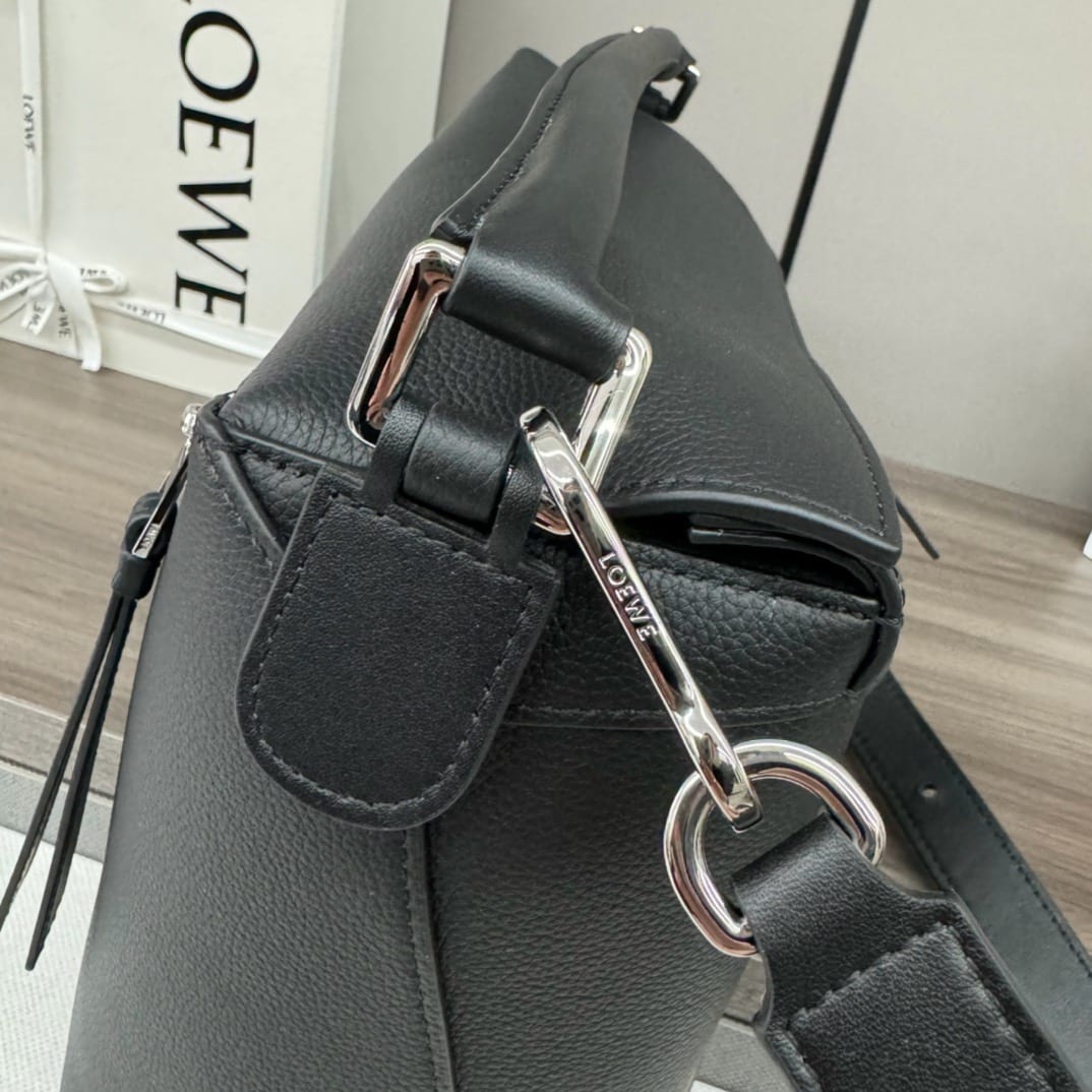 Loewe Puzzle Edge Bag in Grained Calfskin Black 7