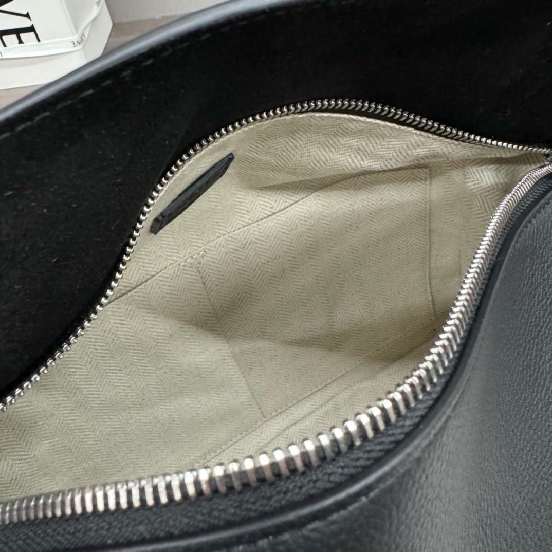 Loewe Puzzle Edge Bag in Grained Calfskin Black 8