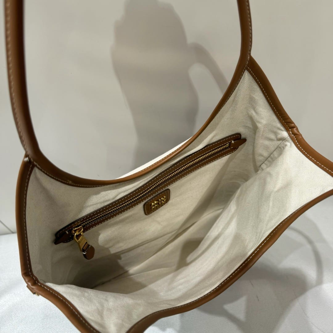 Miu Miu Ivy Linen-blend Tote Bag  3