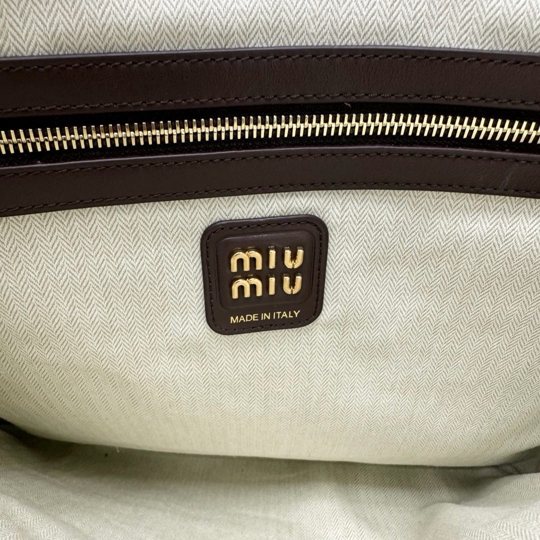 Miu Miu Ivy Patchwork Leather and Suede Tote Bag  6