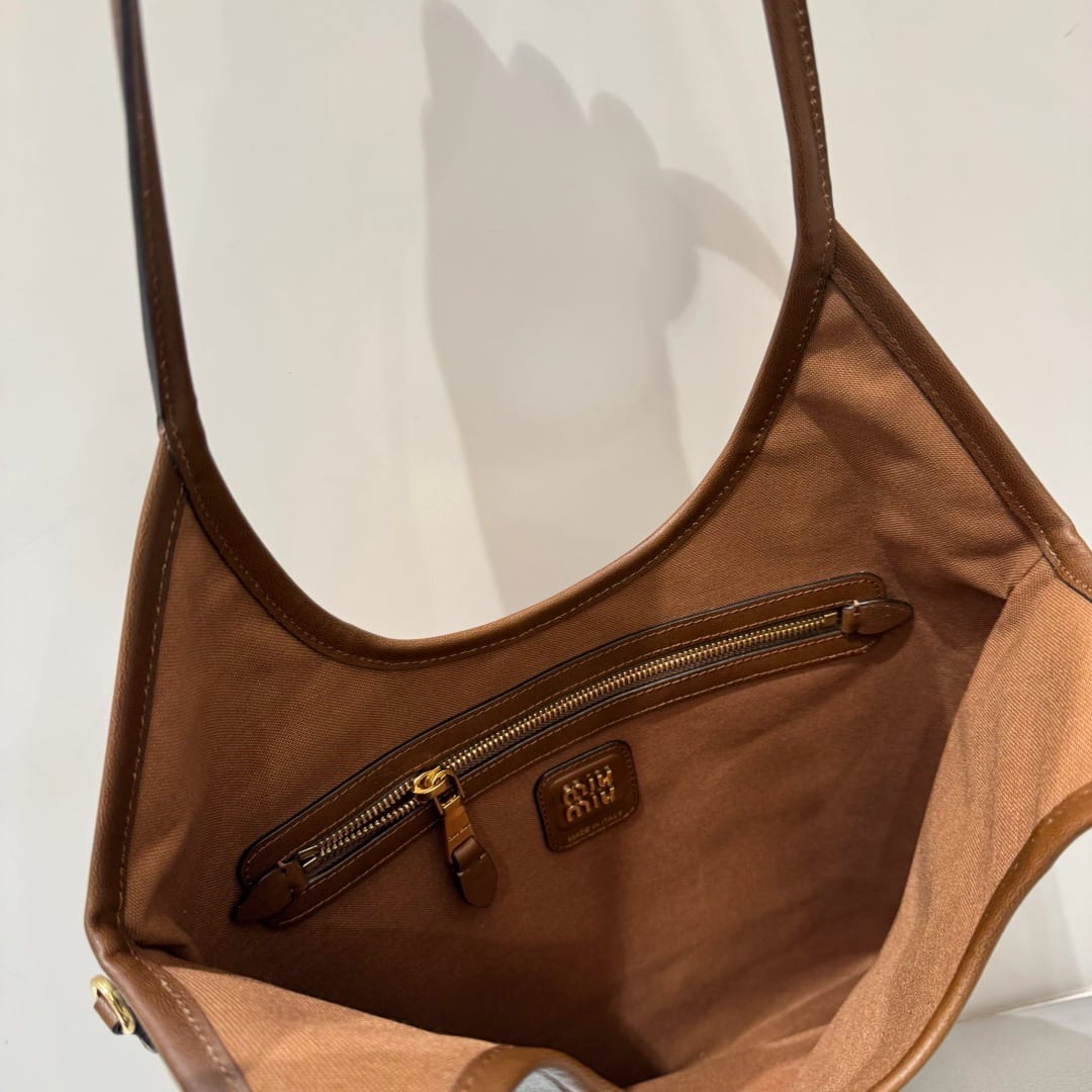 Miu Miu Ivy Patchwork Suede and Leather Tote Bag 5