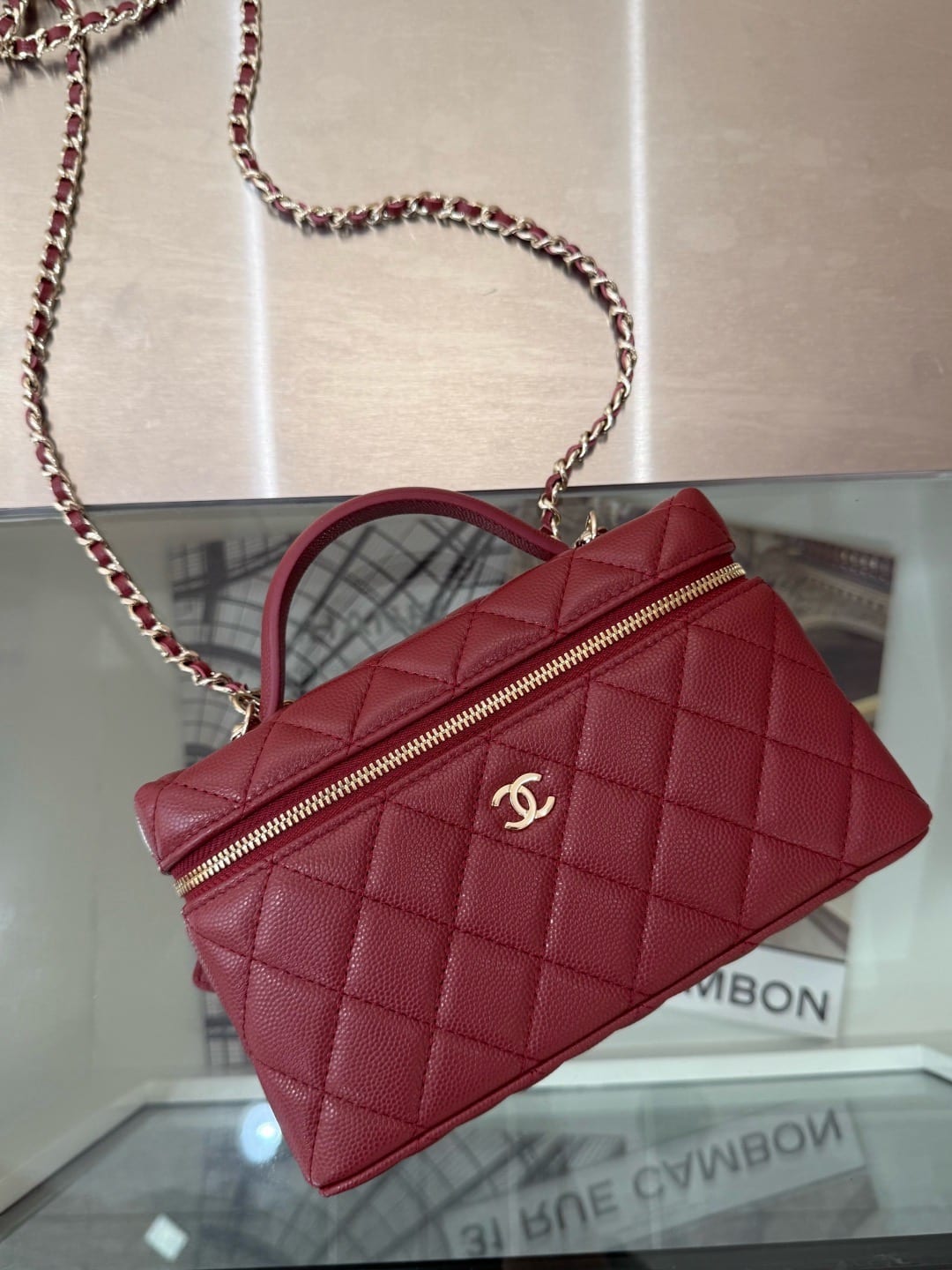 Chanel Slim/Long Vanity Case with Top Handle