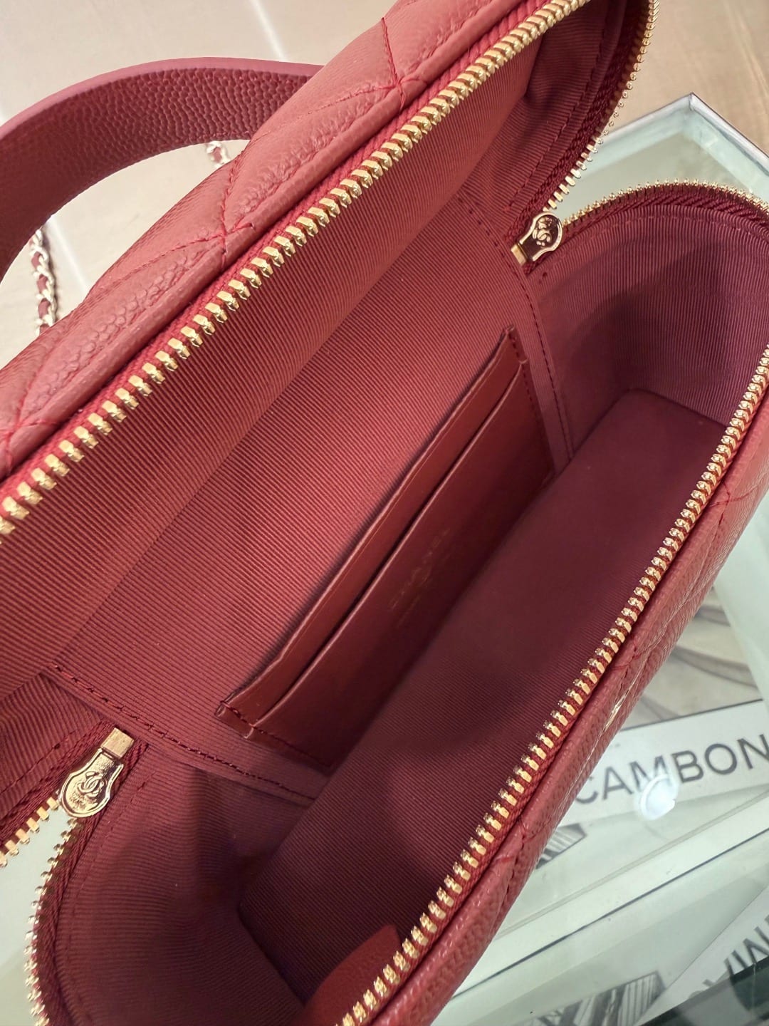 Chanel Slim/Long Vanity Case with Top Handle 6