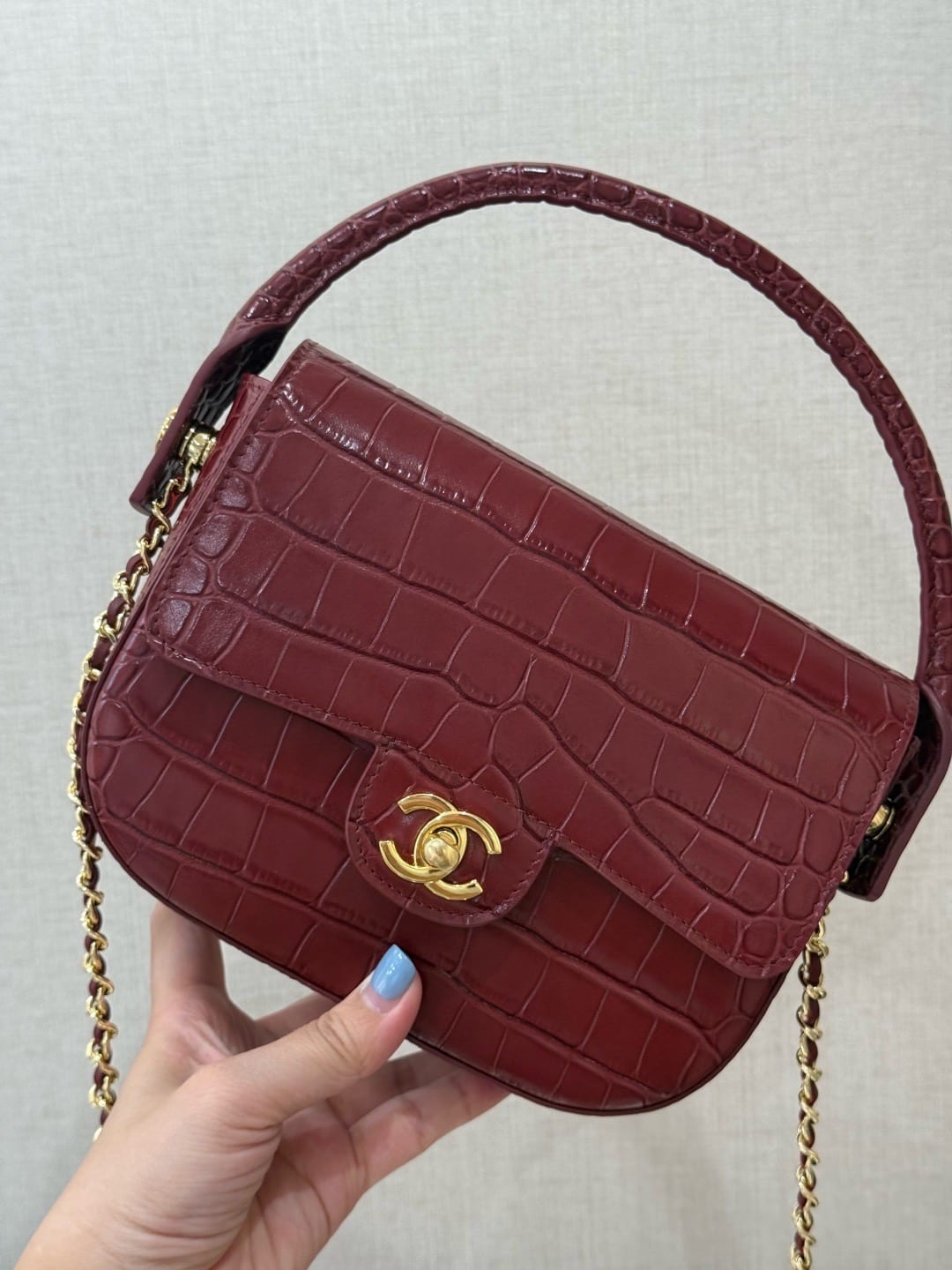 Chanel Mini Top Handle Flap Bag 5