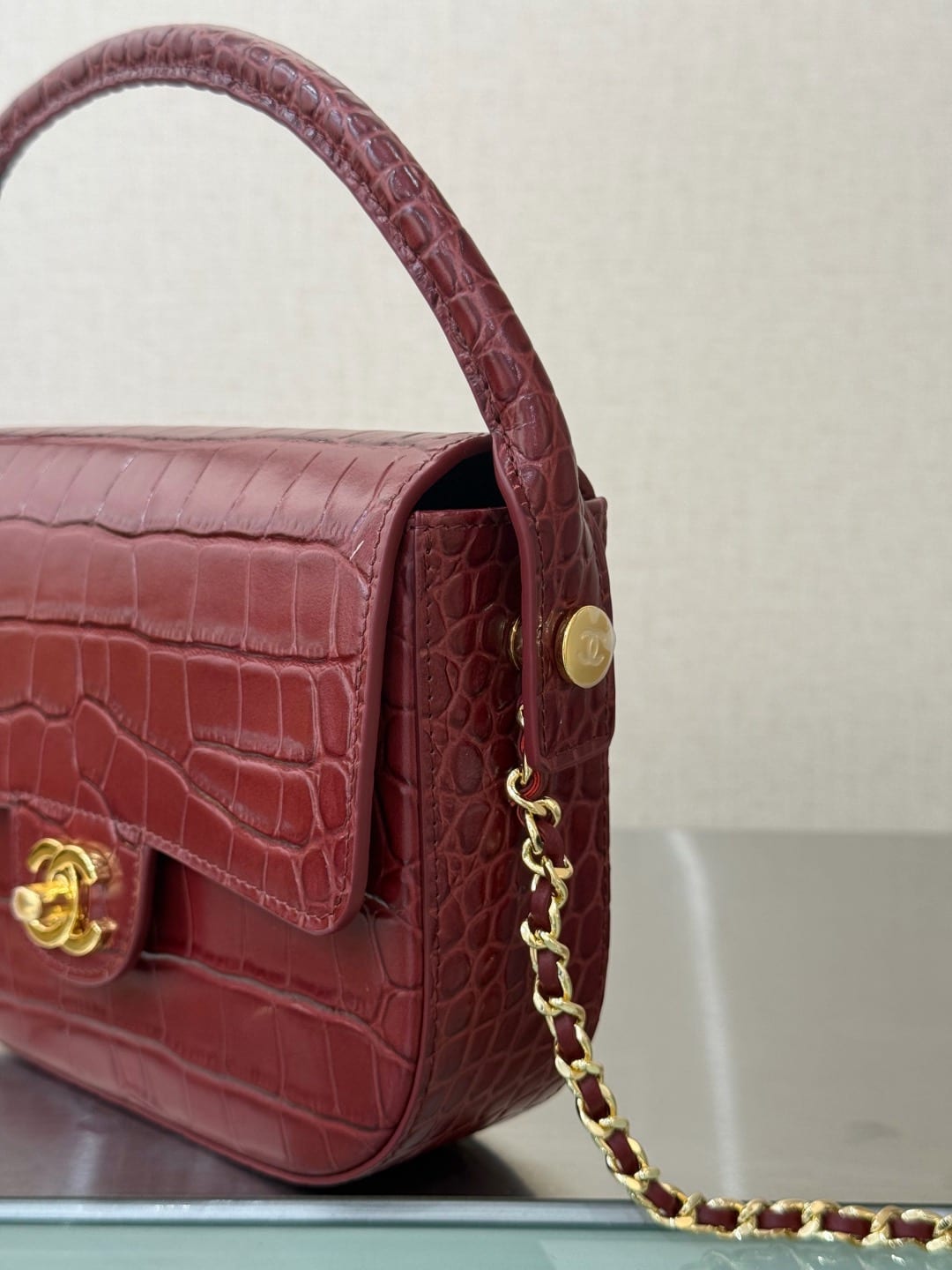 Chanel Mini Top Handle Flap Bag 6