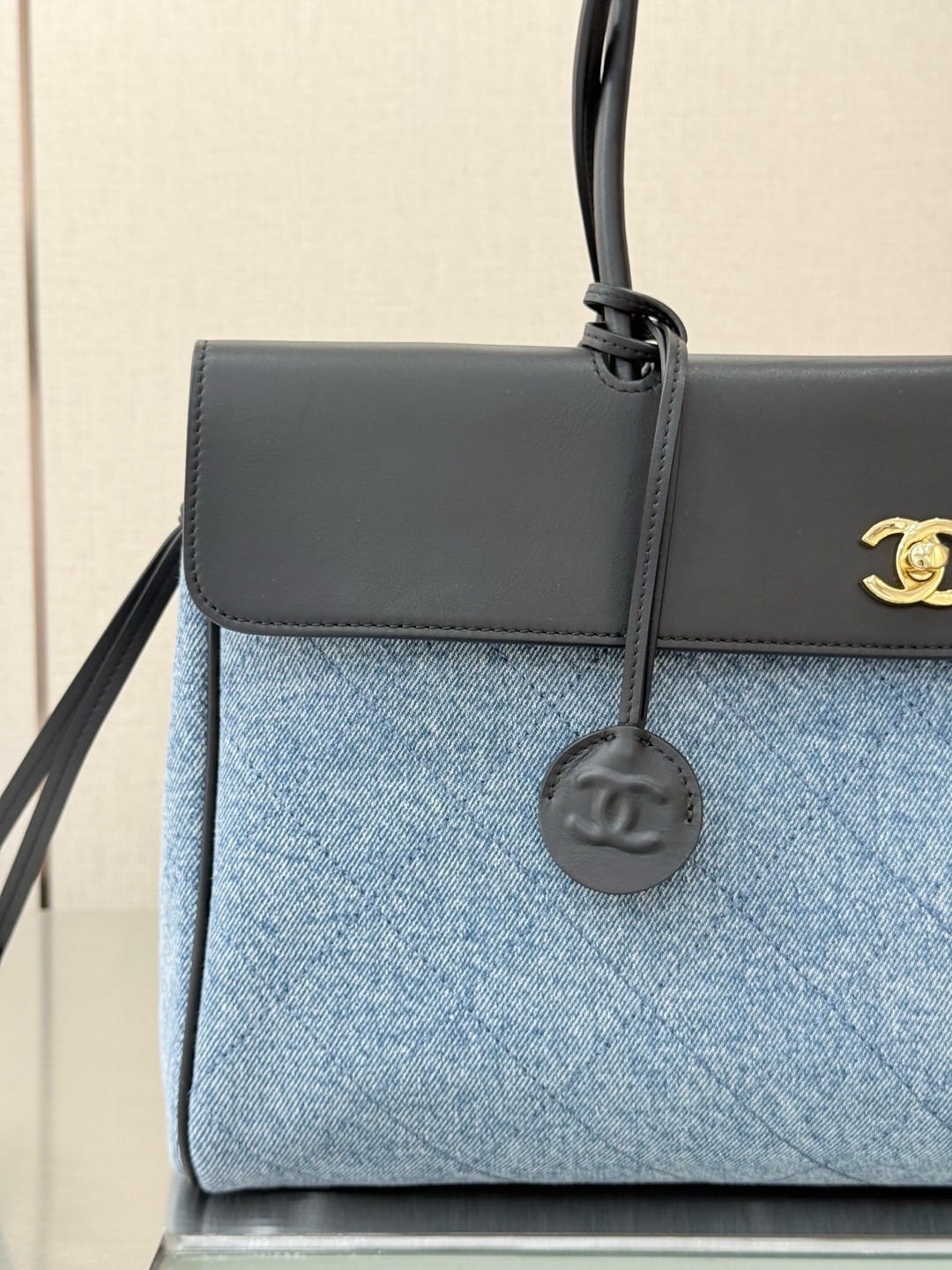 Chanel Denim & Calfskin Urban Essentials Shopping Tote 5