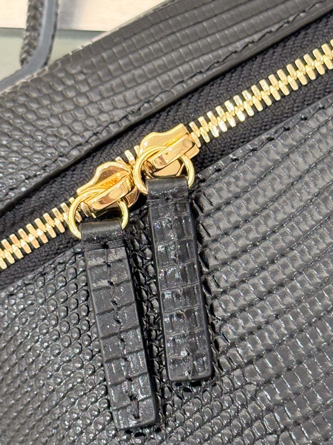 Chanel Lizard-Embossed Slim Vanity Case / Lunch Bag 5