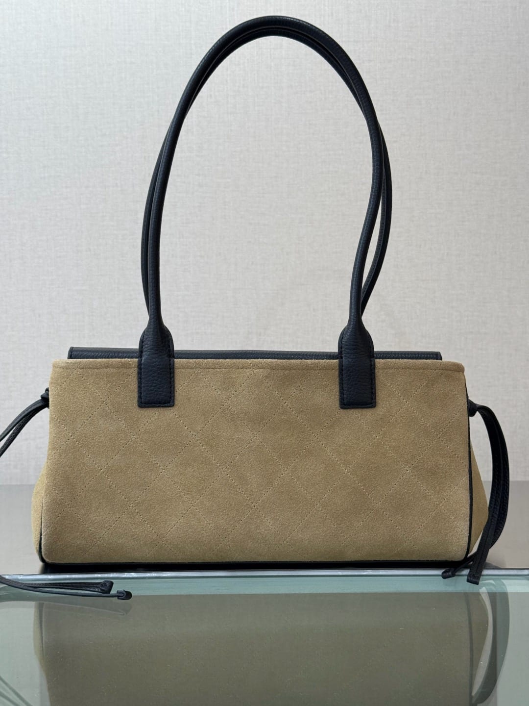 Chanel Suede & Grained Calfskin Shopping Tote 2
