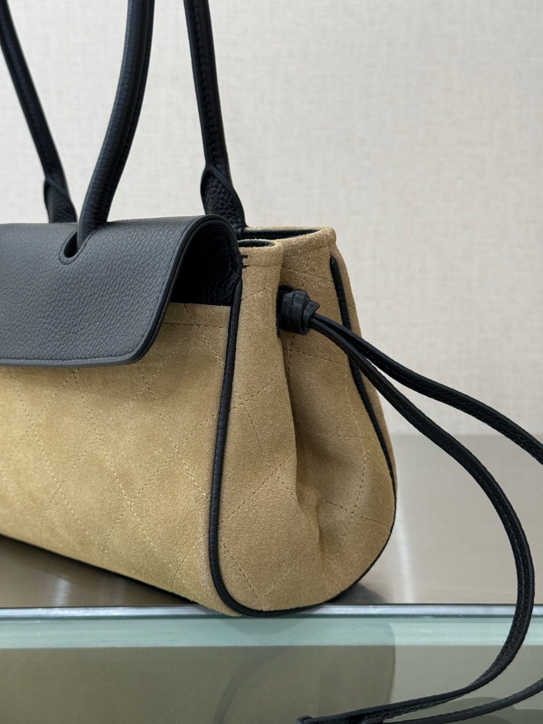 Chanel Suede & Grained Calfskin Shopping Tote 5
