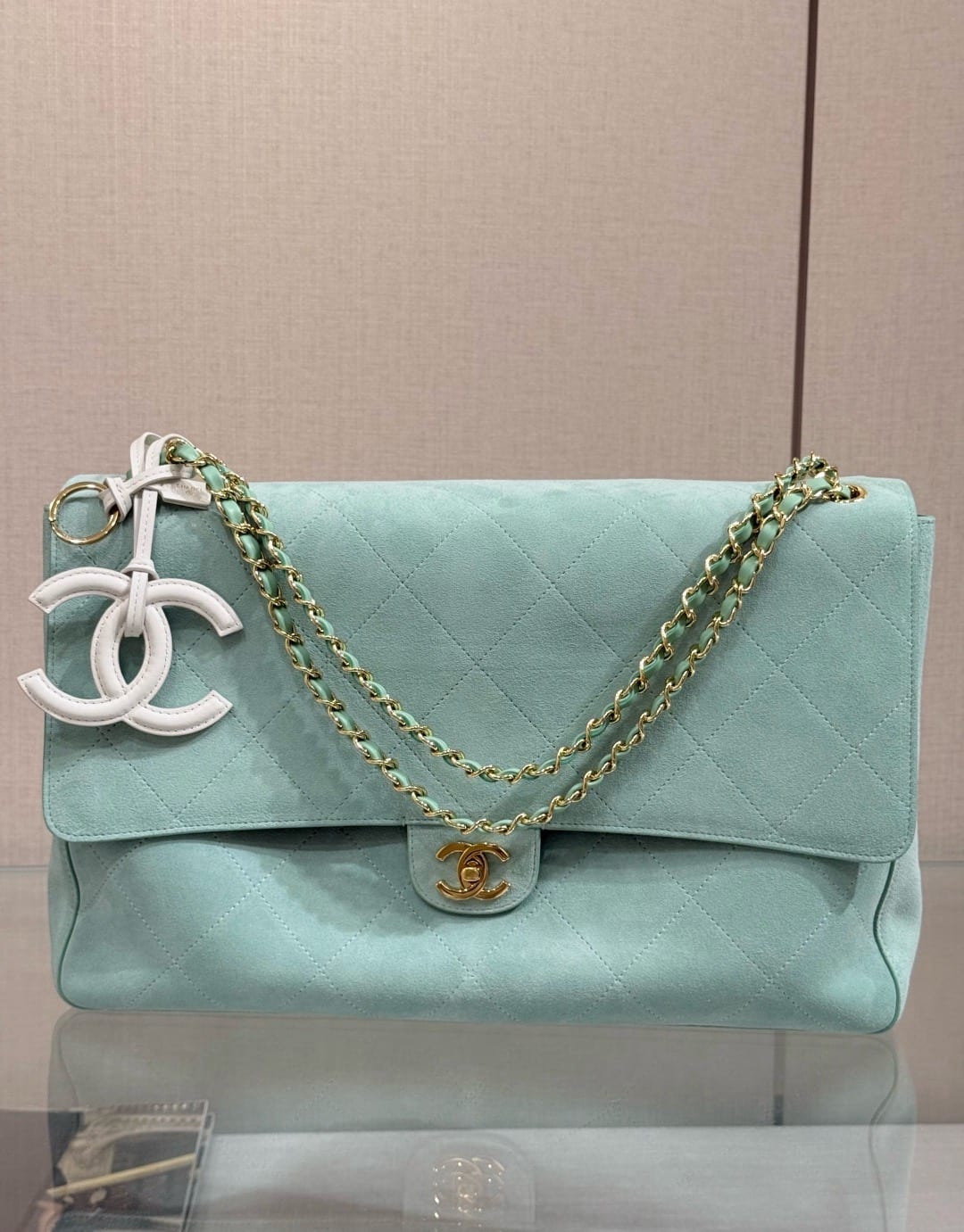 Chanel 26A Suede Maxi Flap