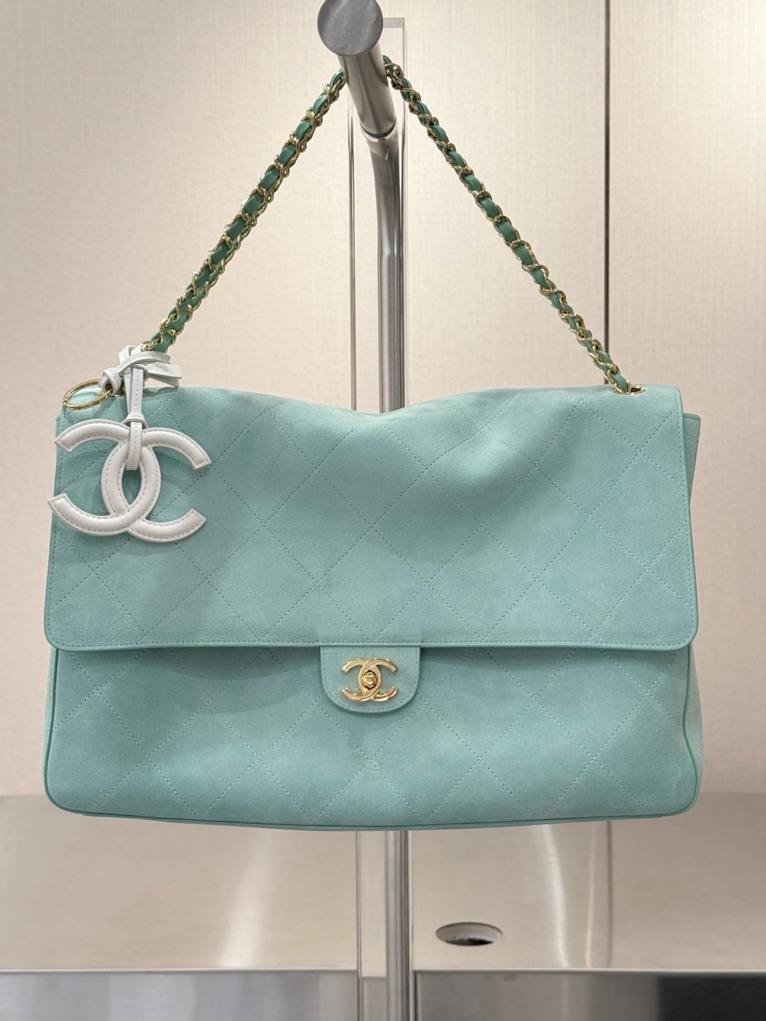 Chanel 26A Suede Maxi Flap 3