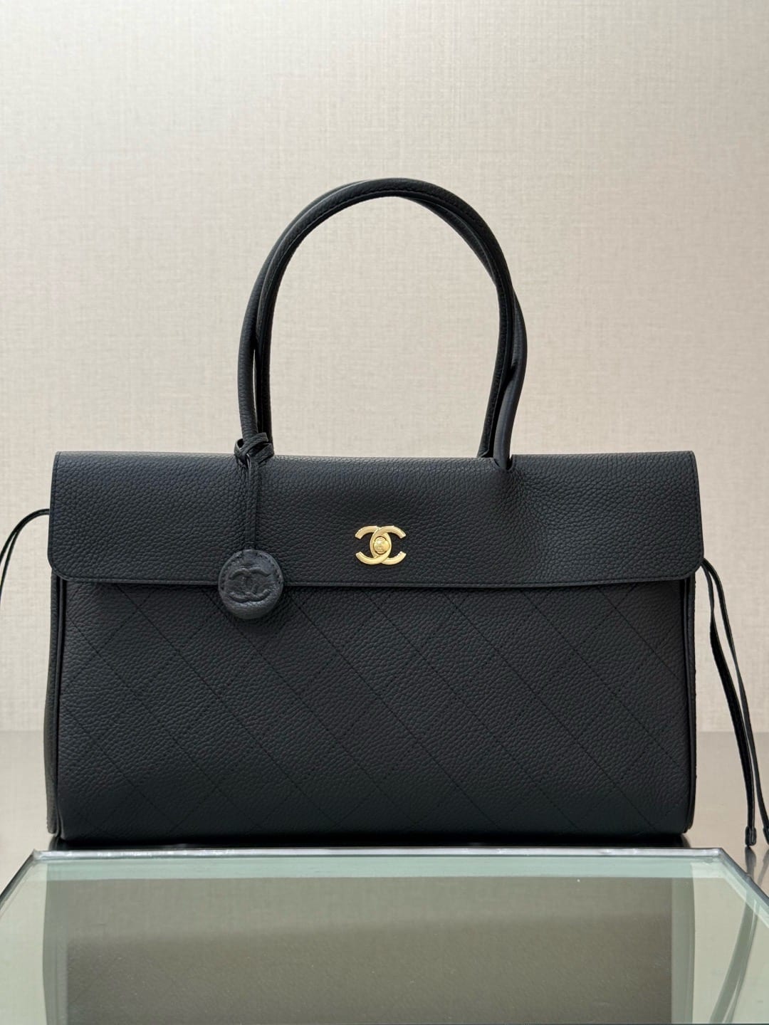 Chanel Grained Calfskin Urban Essentials East West Shopping Tote Bag