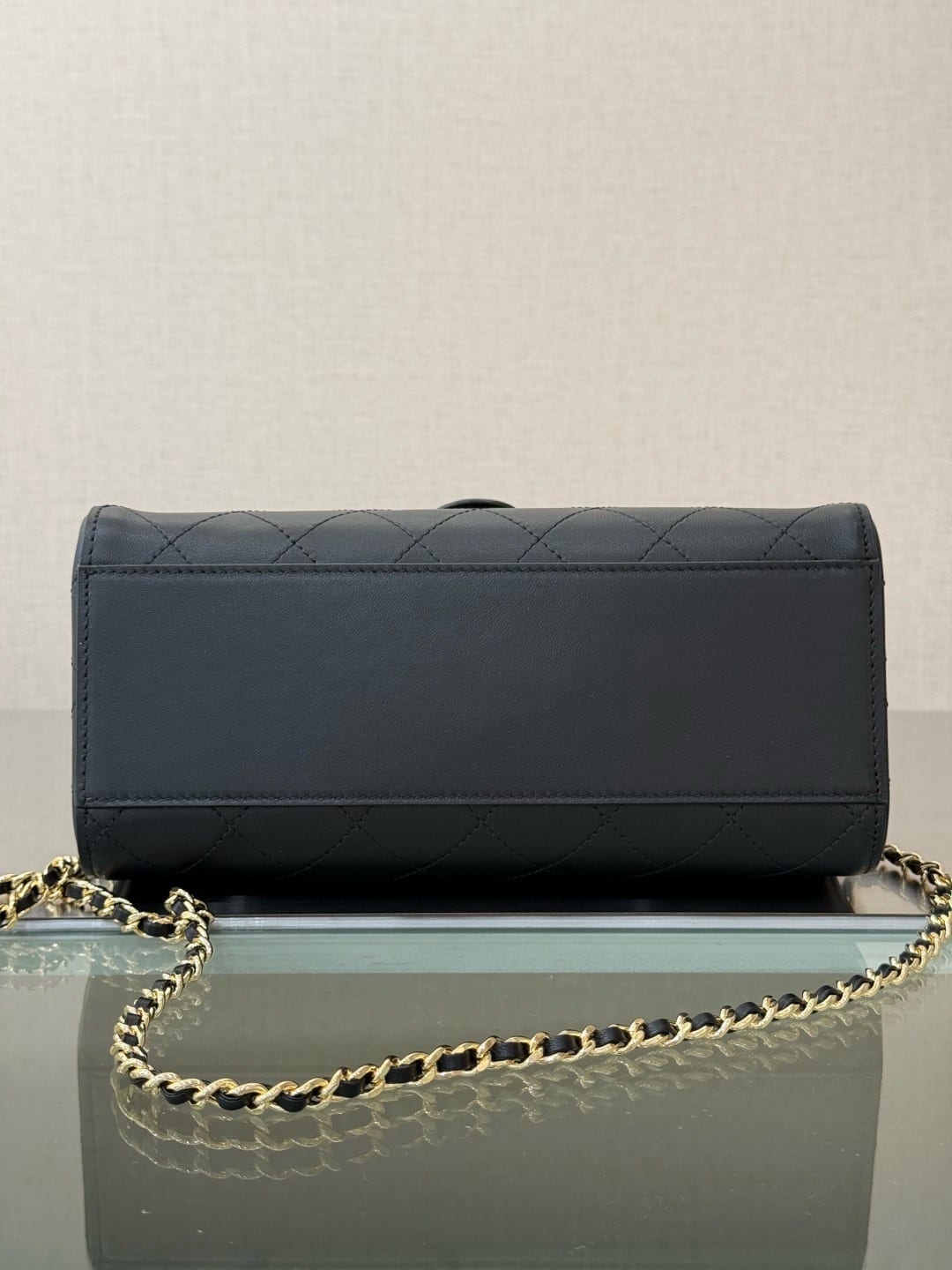 Chanel Lambskin Barrel Clutch with Chain 7