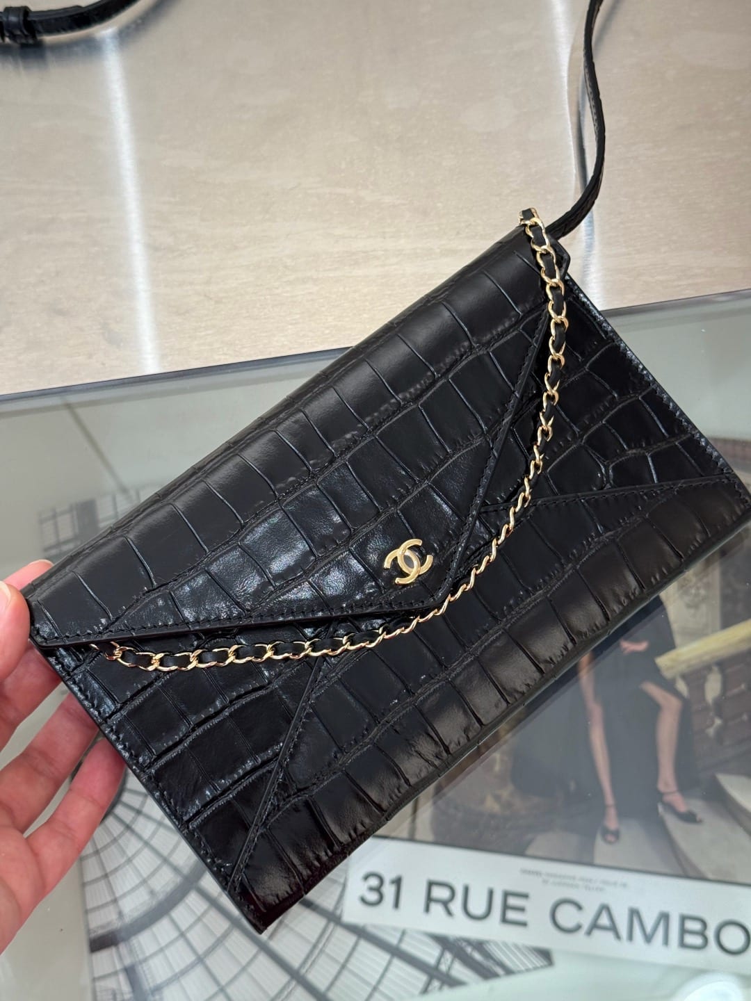 Chanel Envelope Clutch with Chain