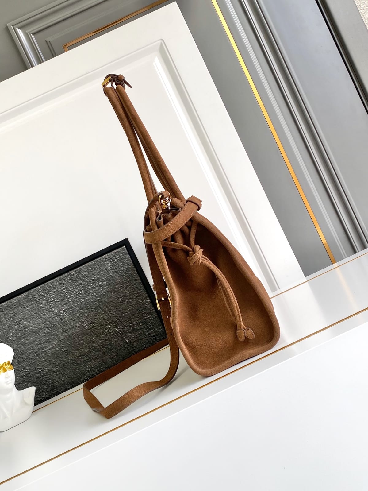  Prada Bonnie Suede Handbag 2