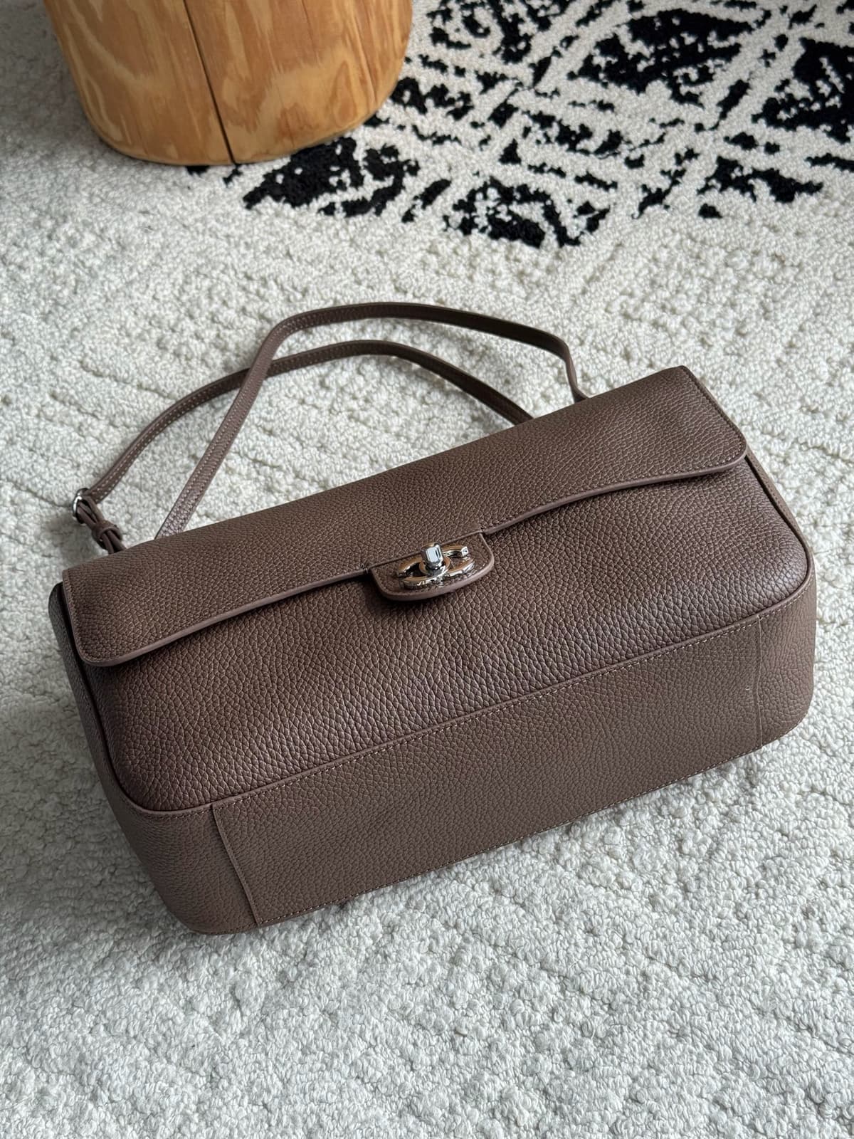 Chanel Light Brown Grained Calfskin Bag 2