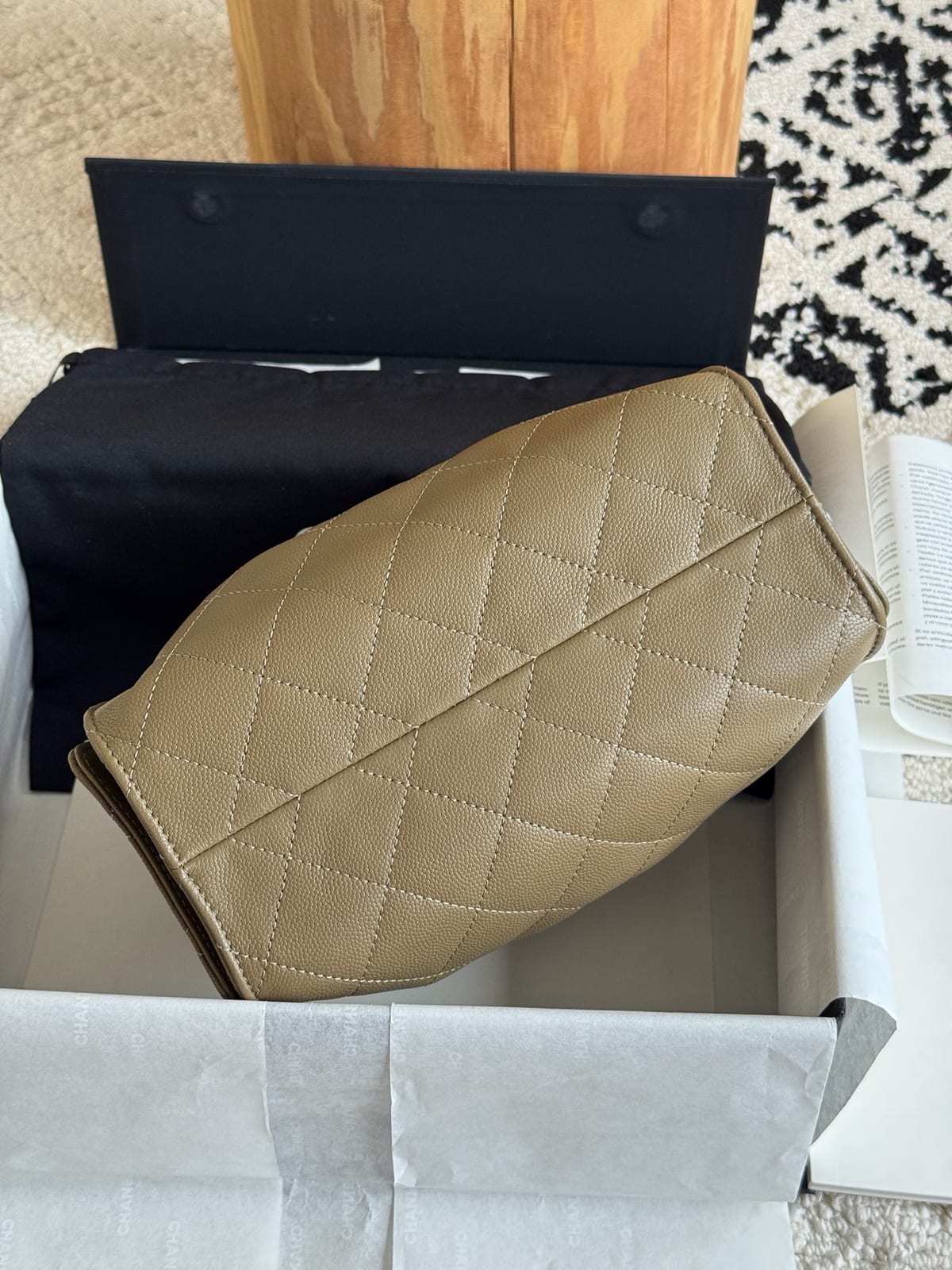 Chanel Mini 25 Hobo Bag Dark Khaki 4