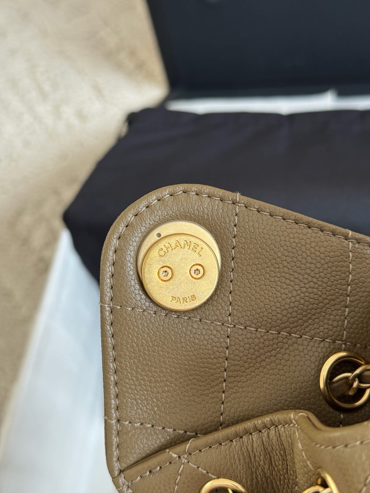 Chanel Mini 25 Hobo Bag Dark Khaki 7