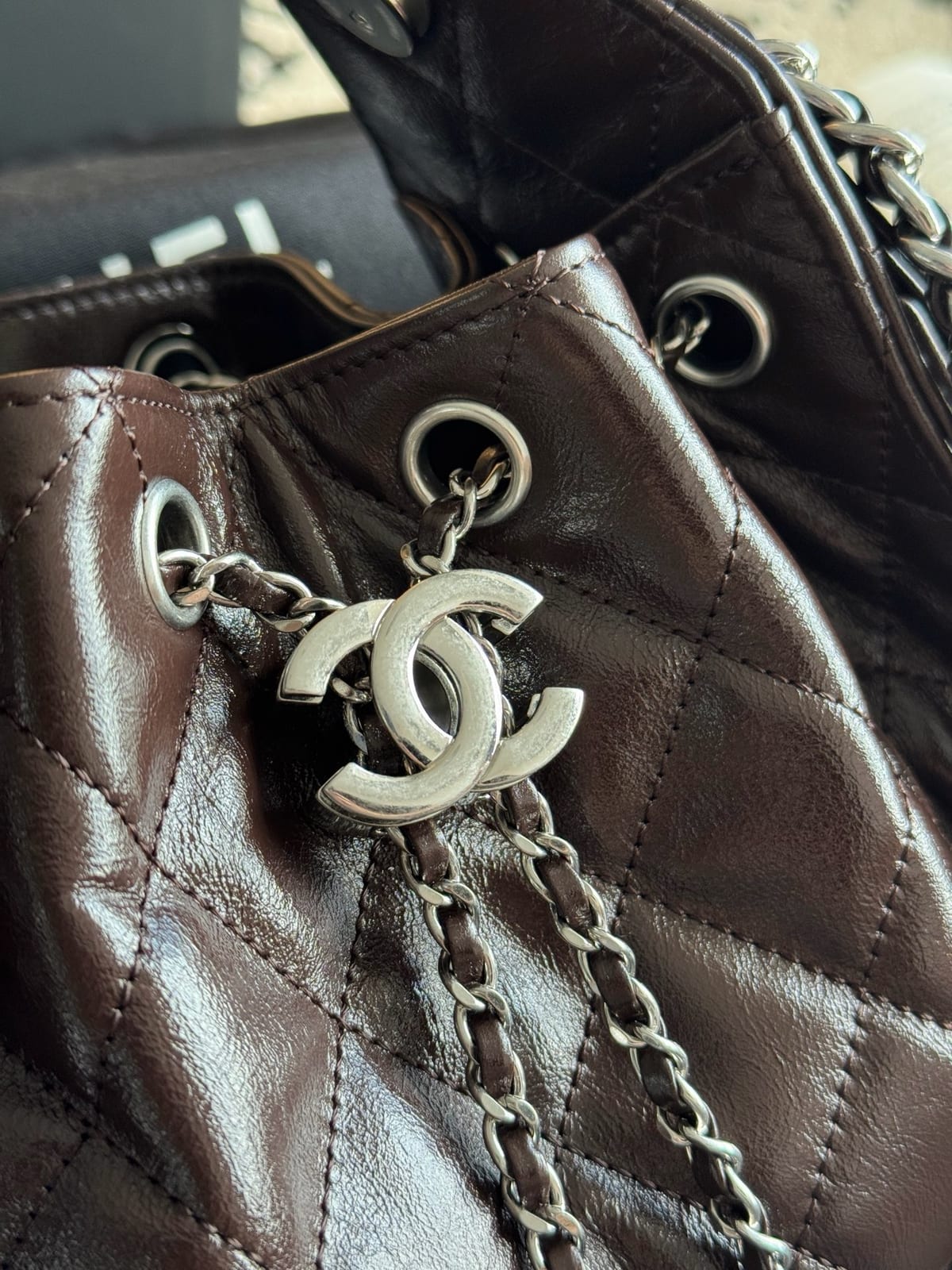 Chanel Mini 25 Hobo Bag Dark Burgundy 3