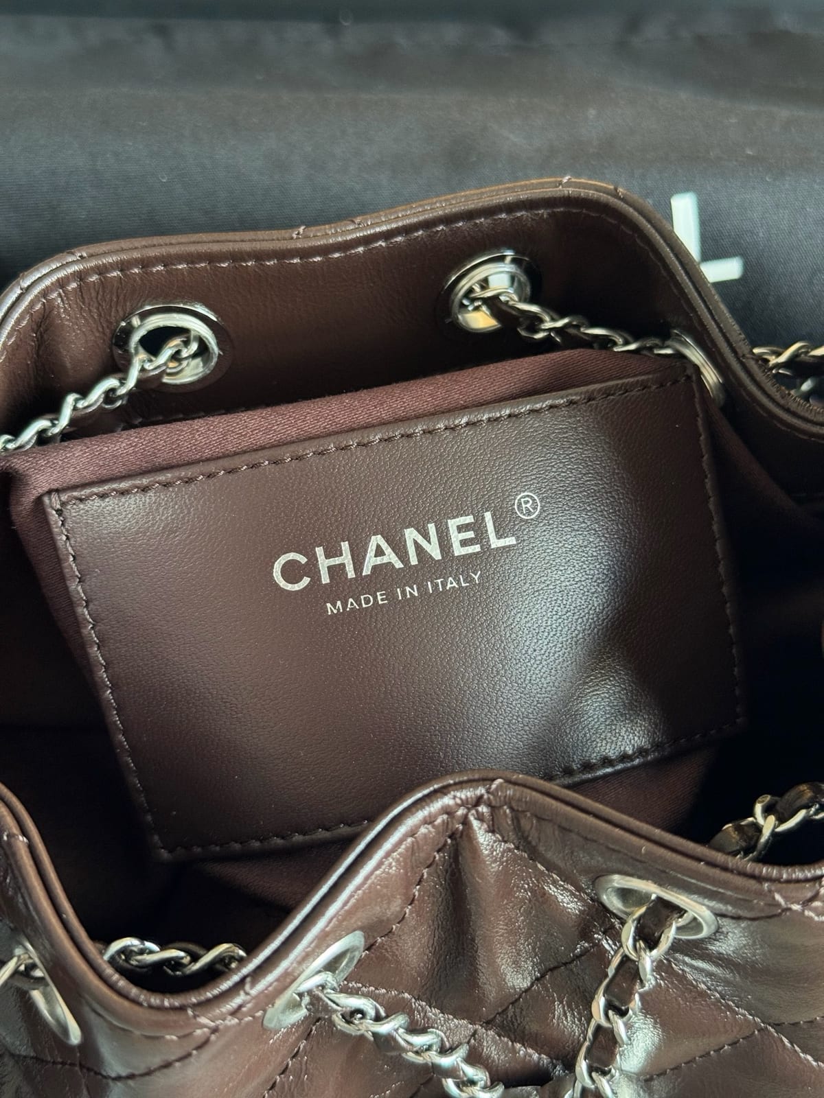 Chanel Mini 25 Hobo Bag Dark Burgundy 9