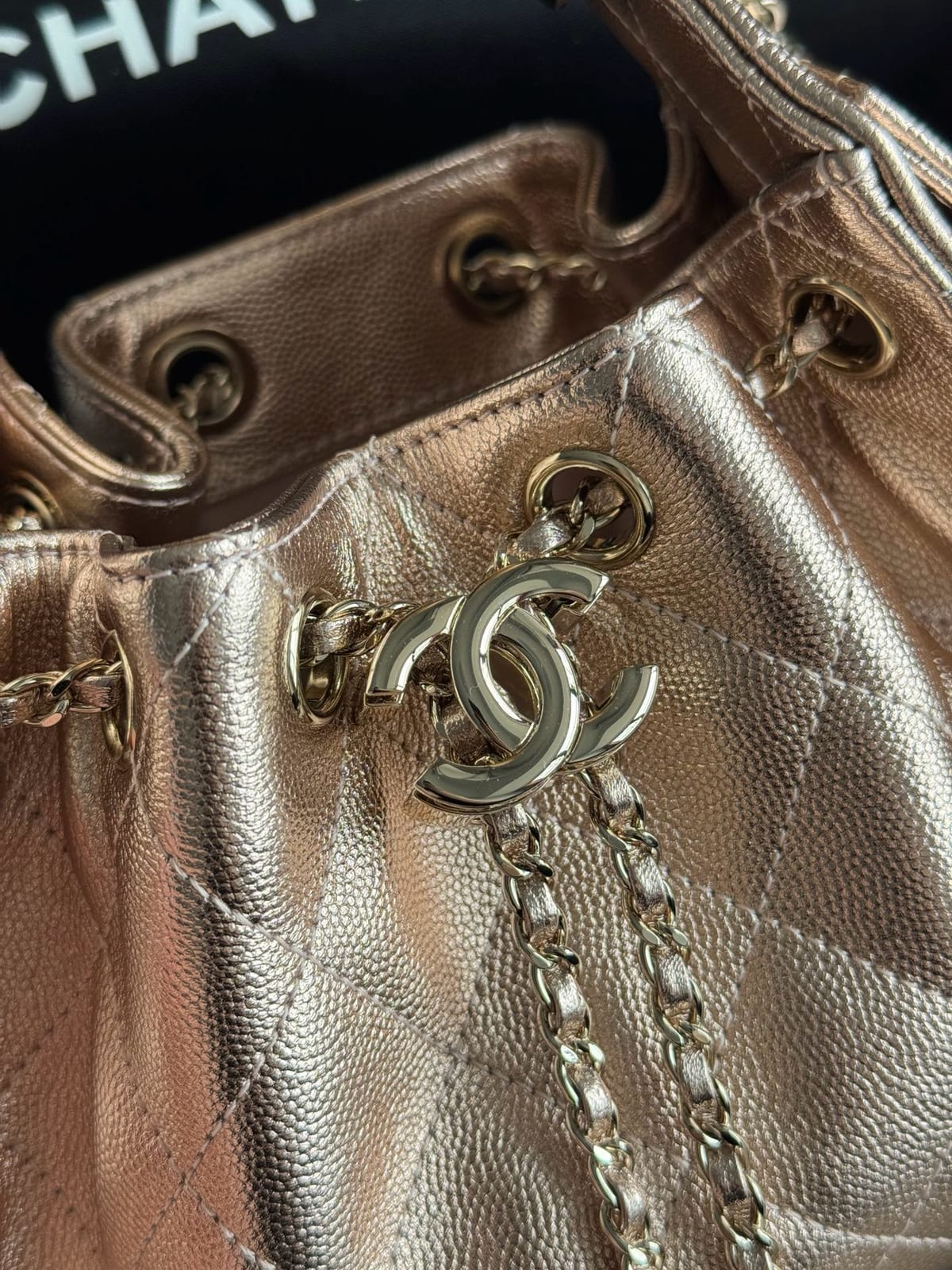 Chanel Mini 25 Hobo Bag Dark Metallic Copper 3